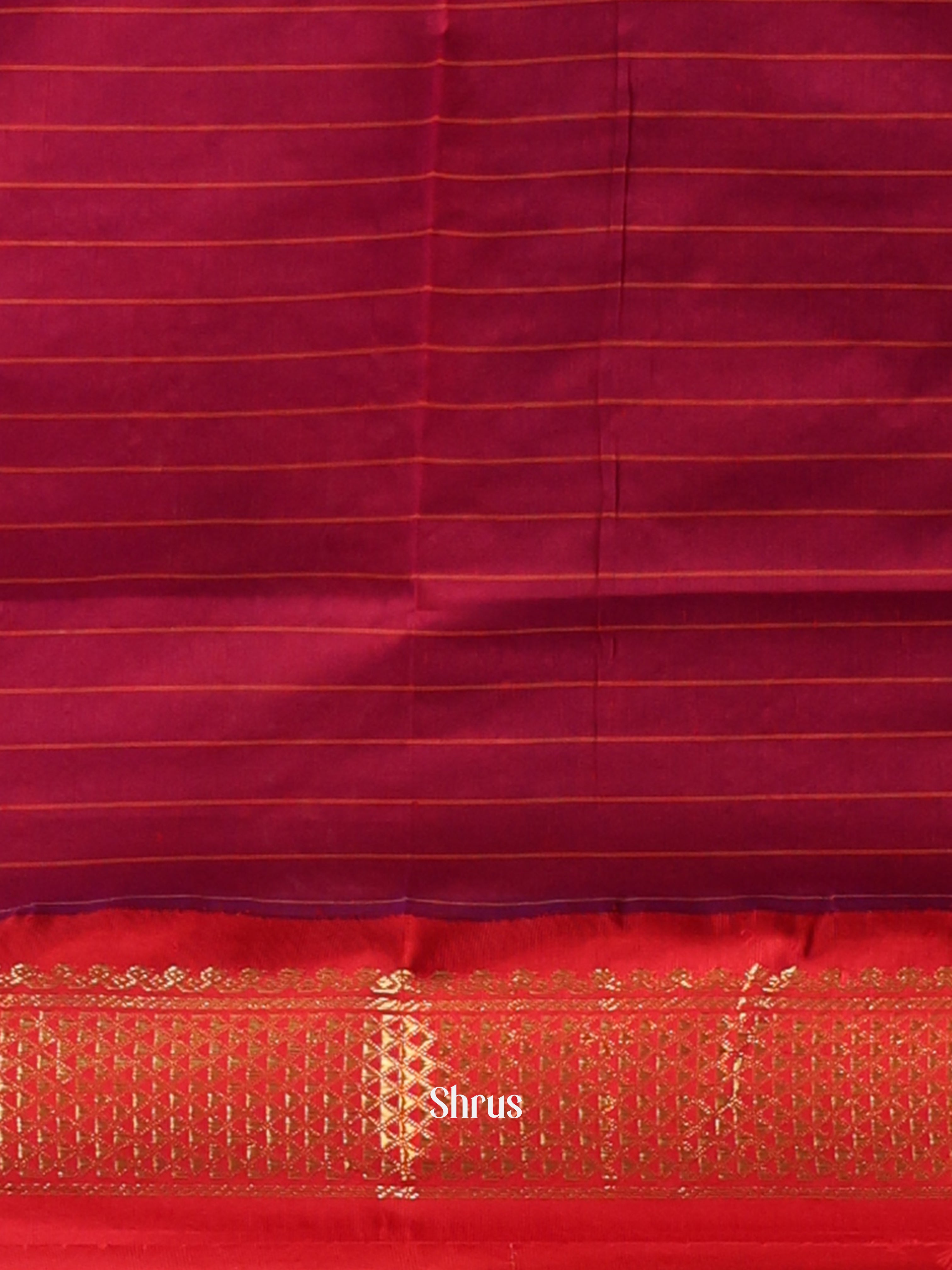 Purple  & Red- Kalyani Cotton Saree