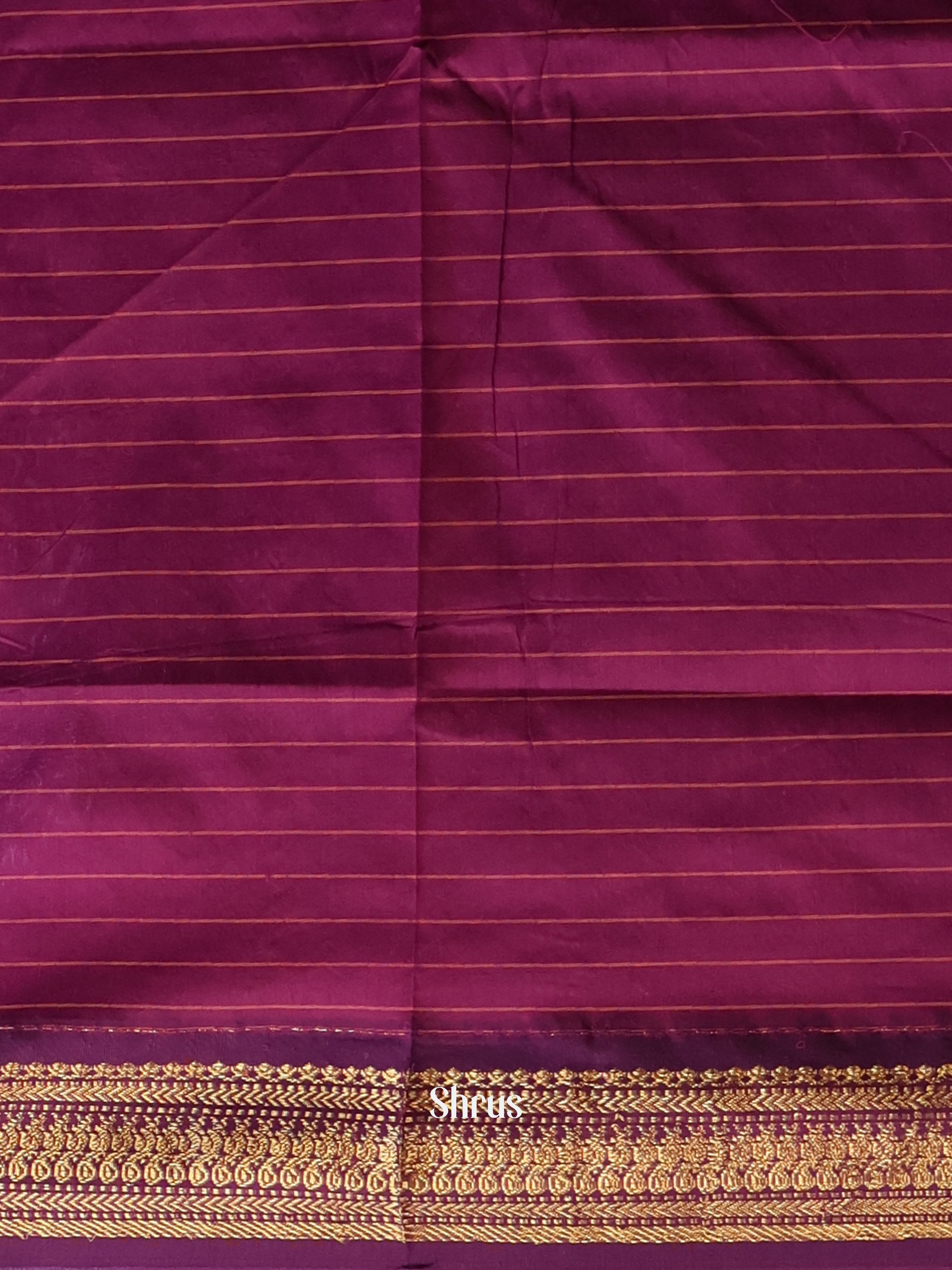 Mustard  & Purple - Kalyani Cotton Saree