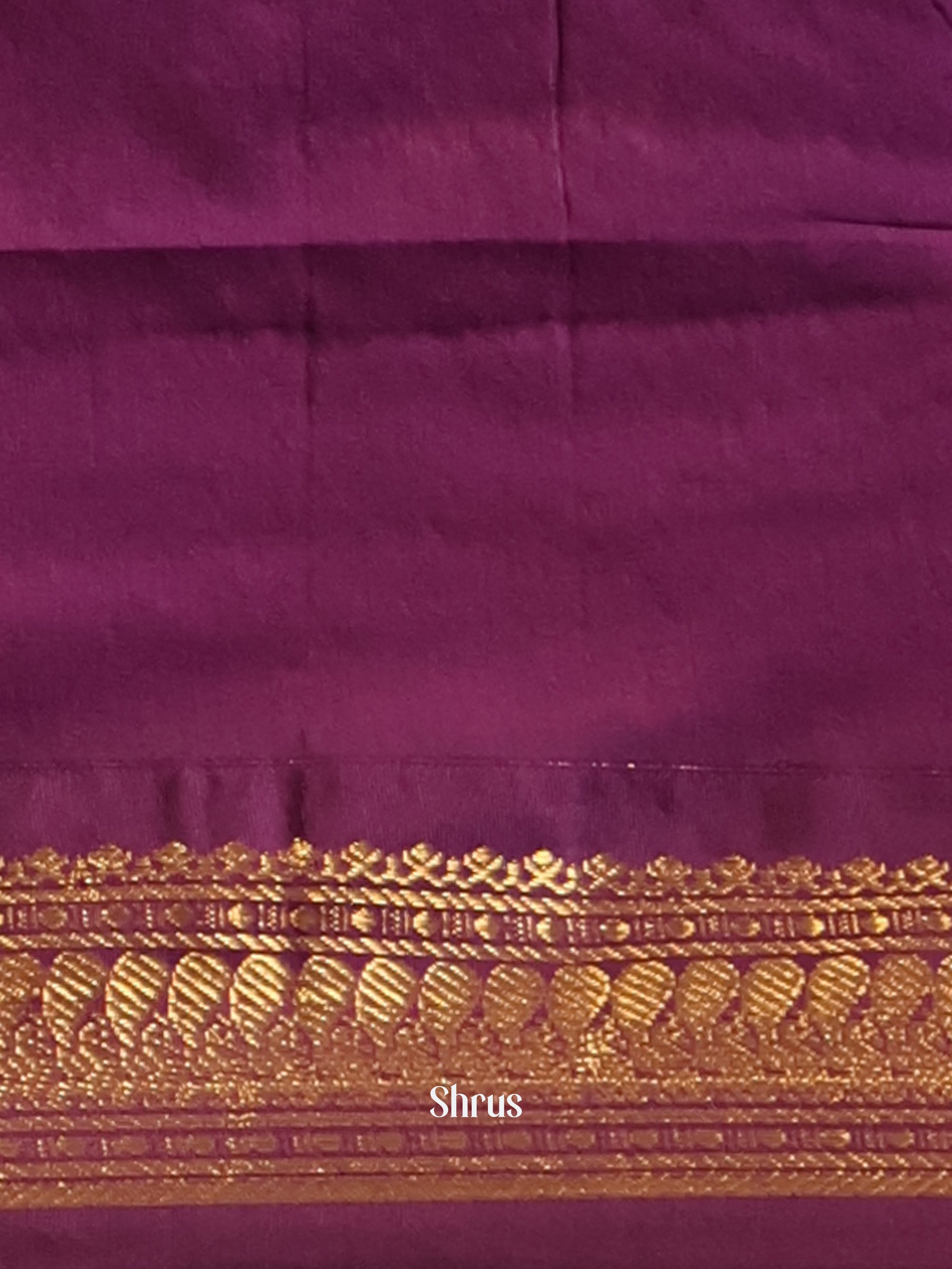 Grey & Purple - Kalyani Cotton Saree