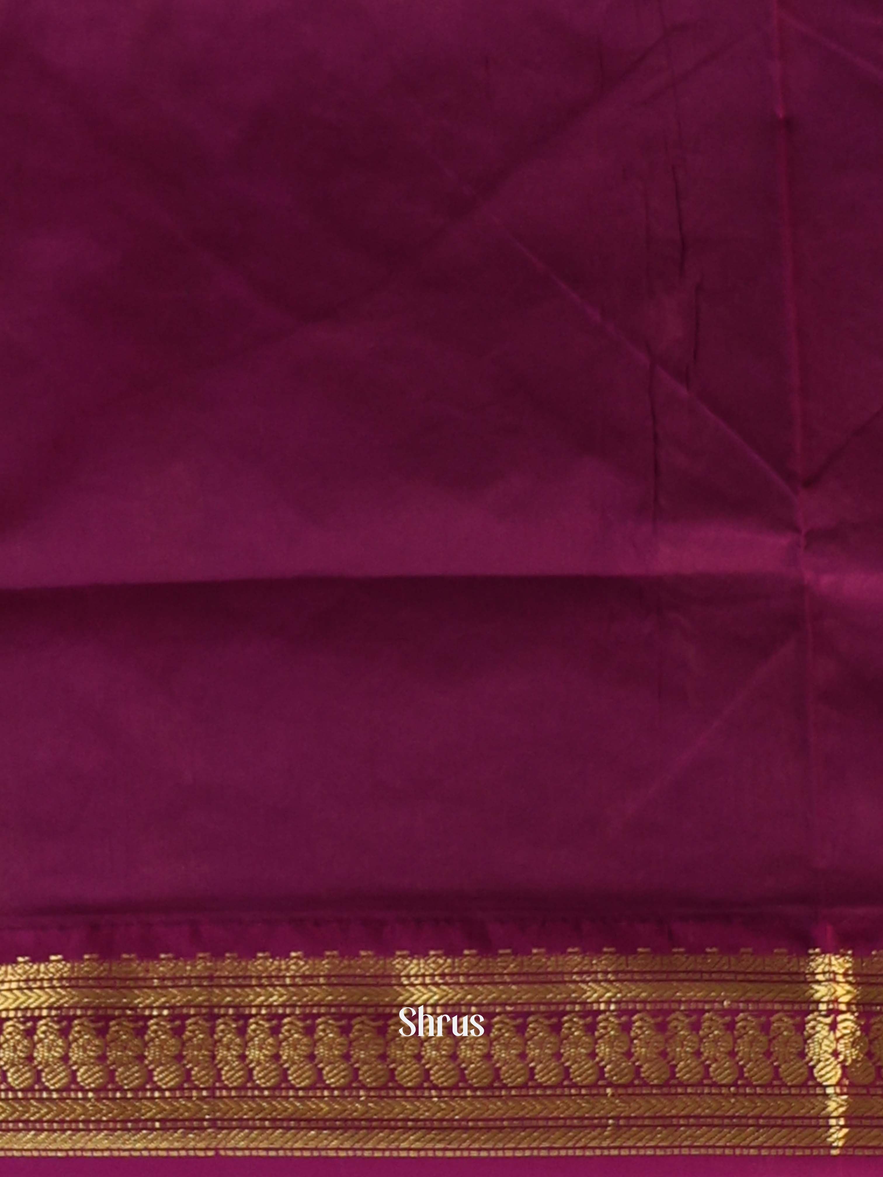 Yellow & Violet - Kalyani Cotton Saree