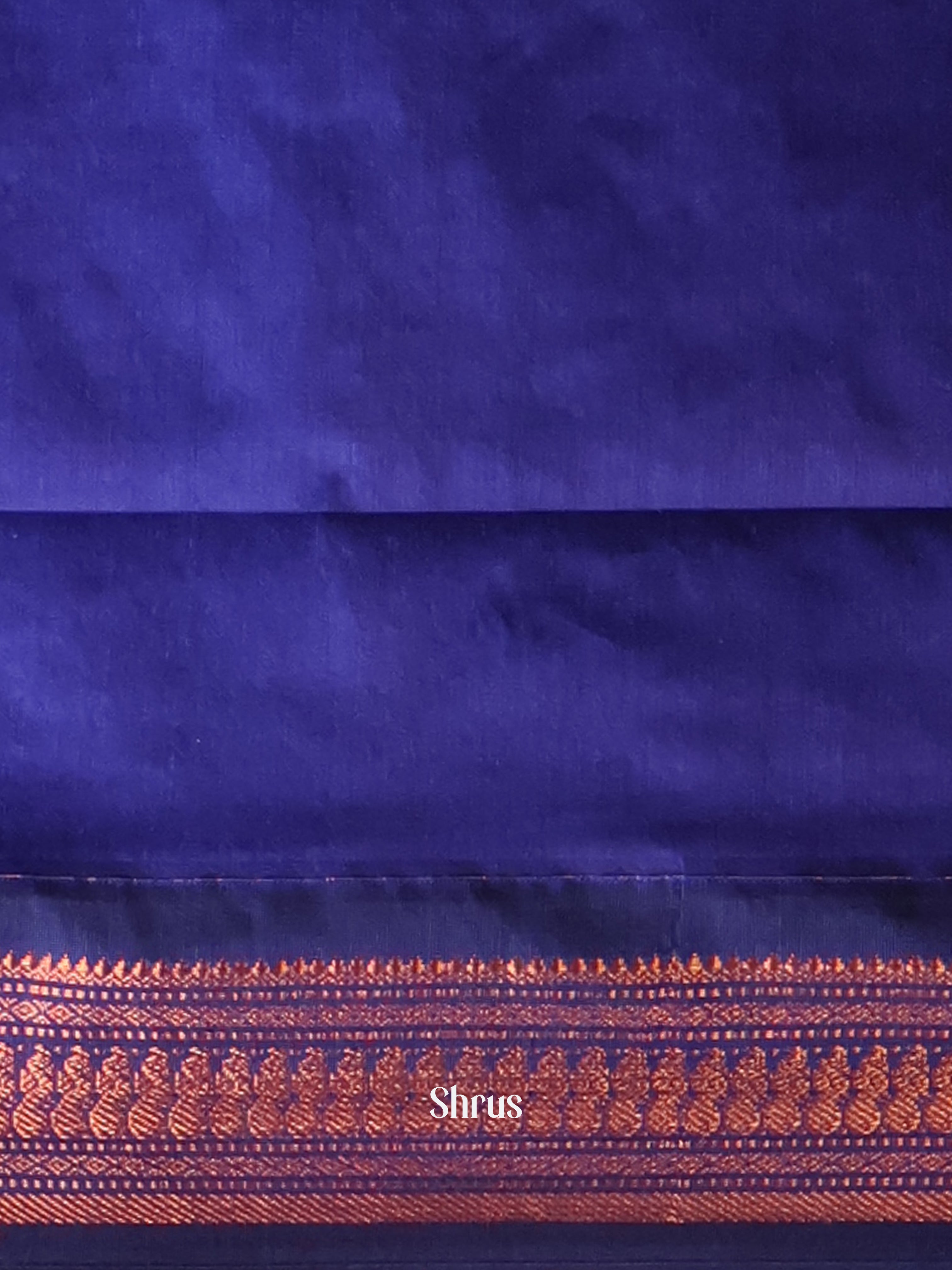 Brick &Blue- Kalyani Cotton Saree