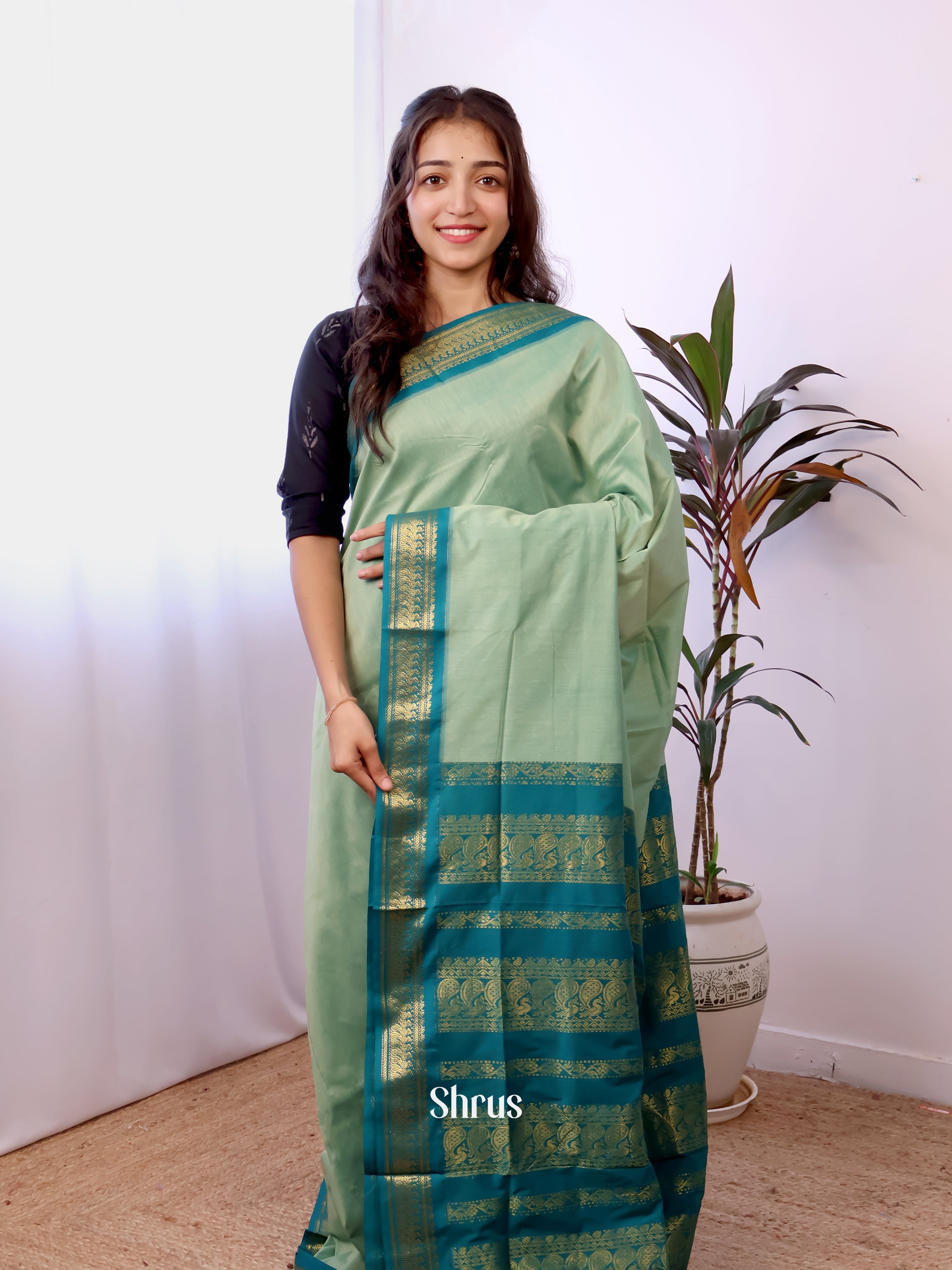 Green - Kalyani Cotton Saree