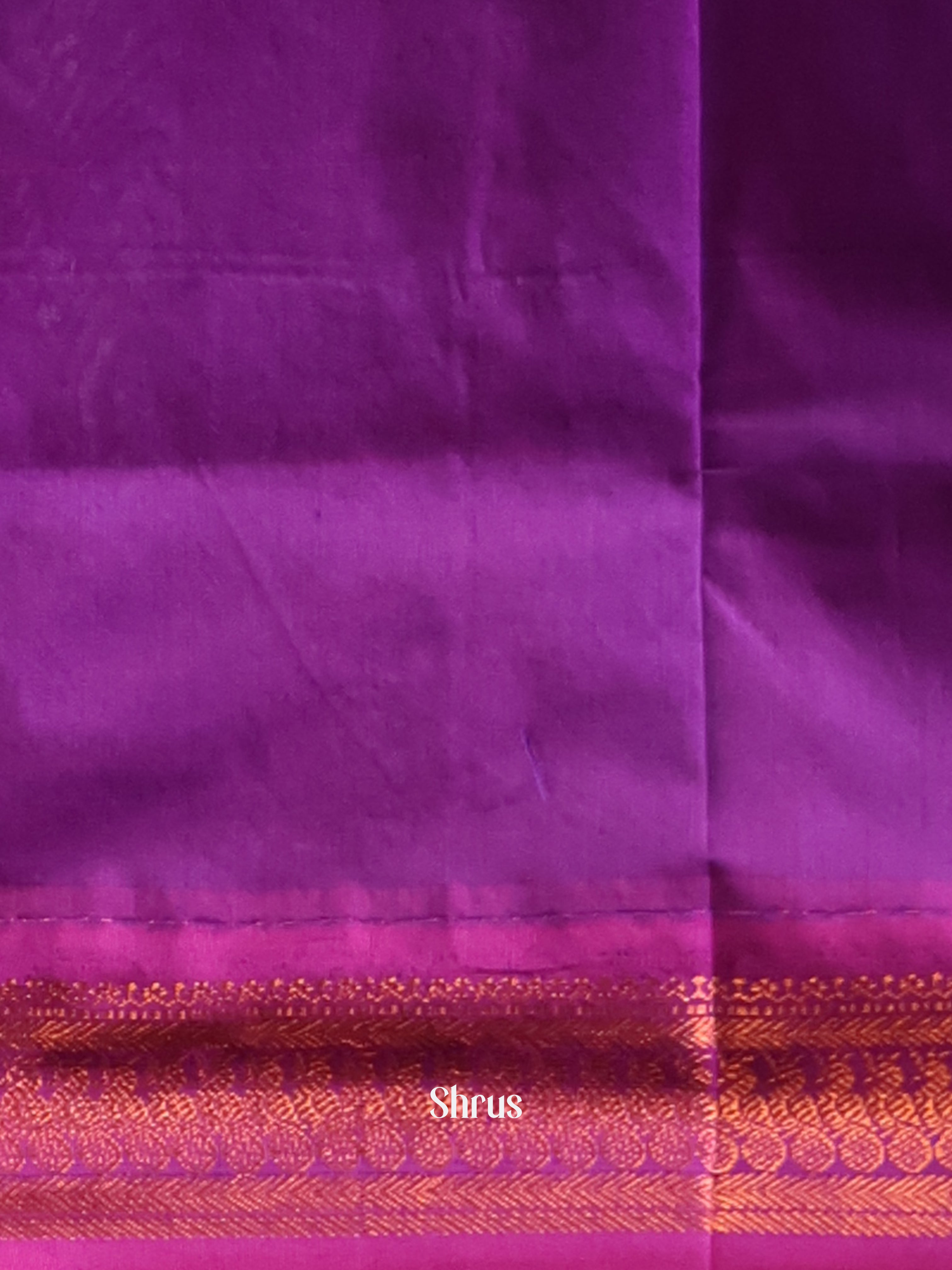 Grey & purple  - Kalyani Cotton Saree