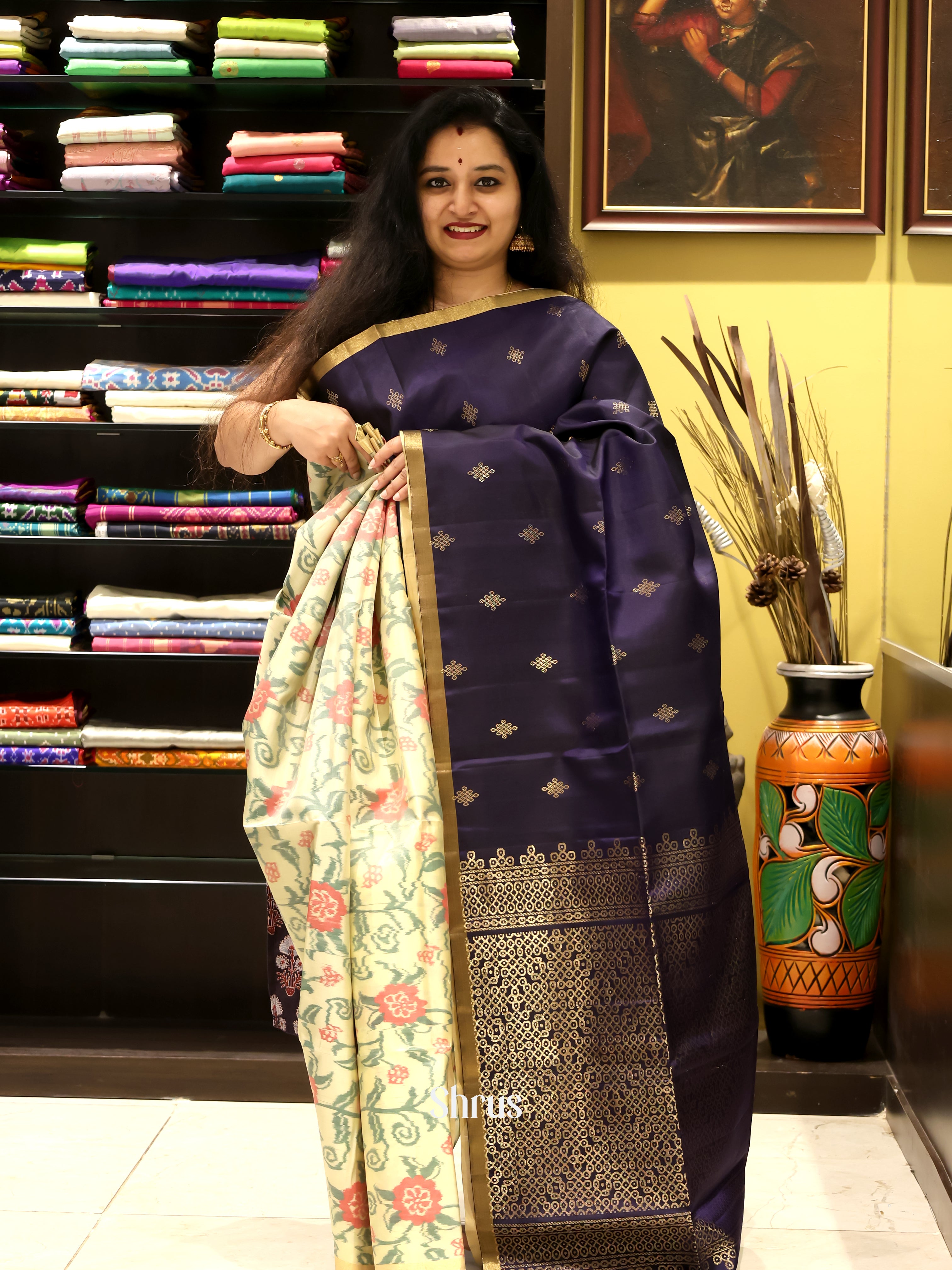 CJS16122 - Soft Silk Saree - Shop on Shrus.com