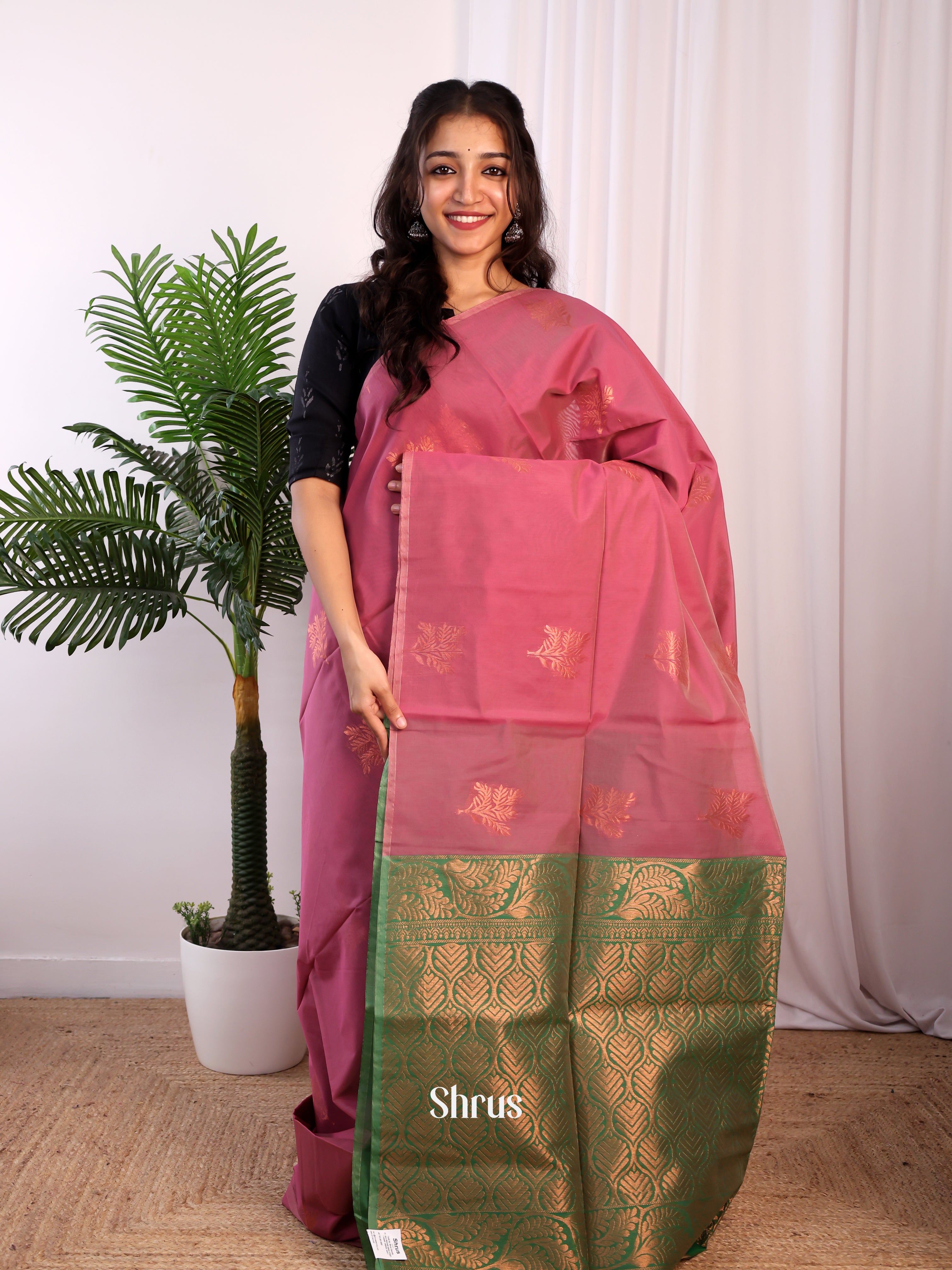 CJS17123 - Semi Silkcotton Saree - Shop on Shrus.com