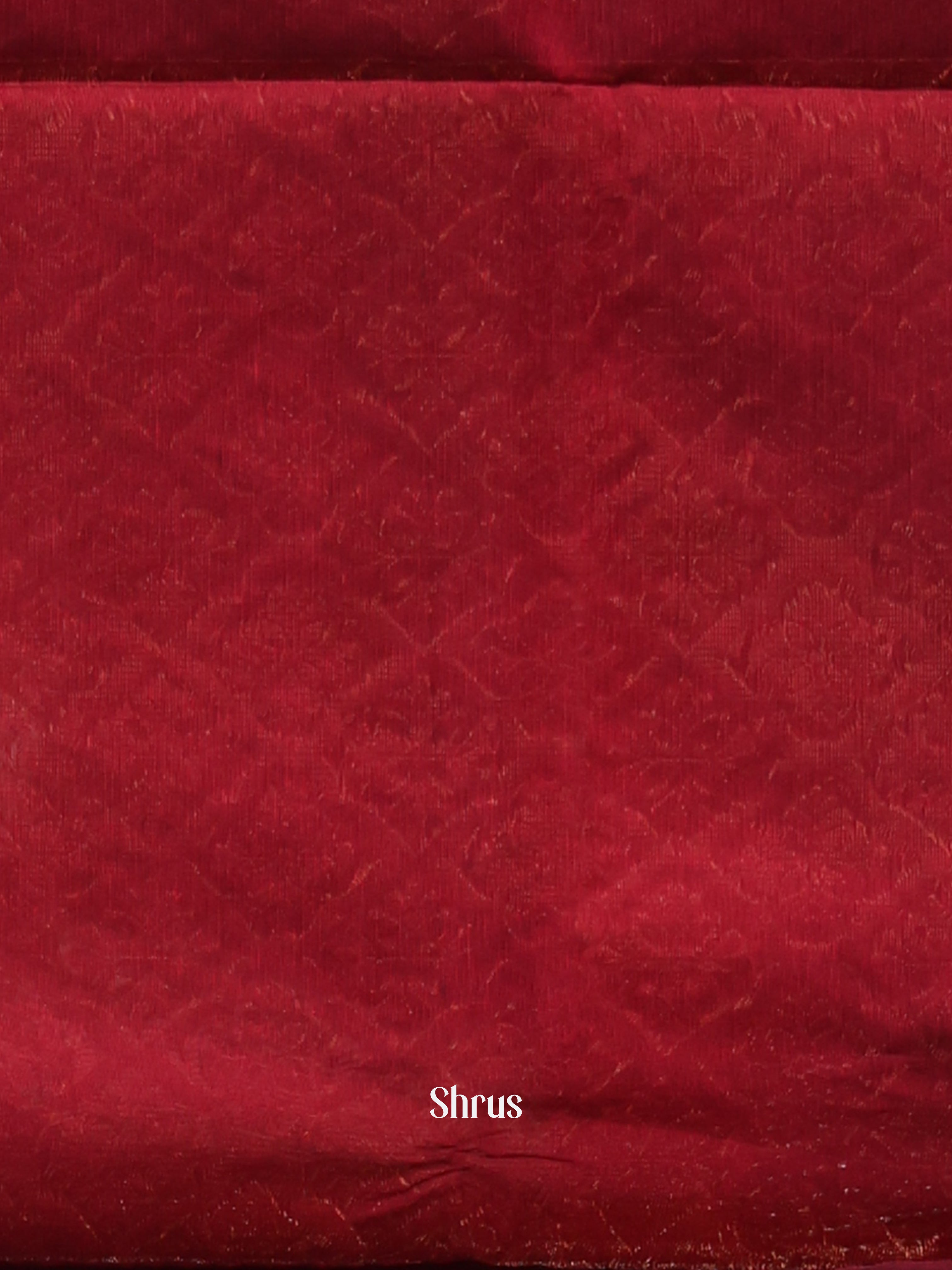 Brick & Maroon - Semi Silkcotton Saree