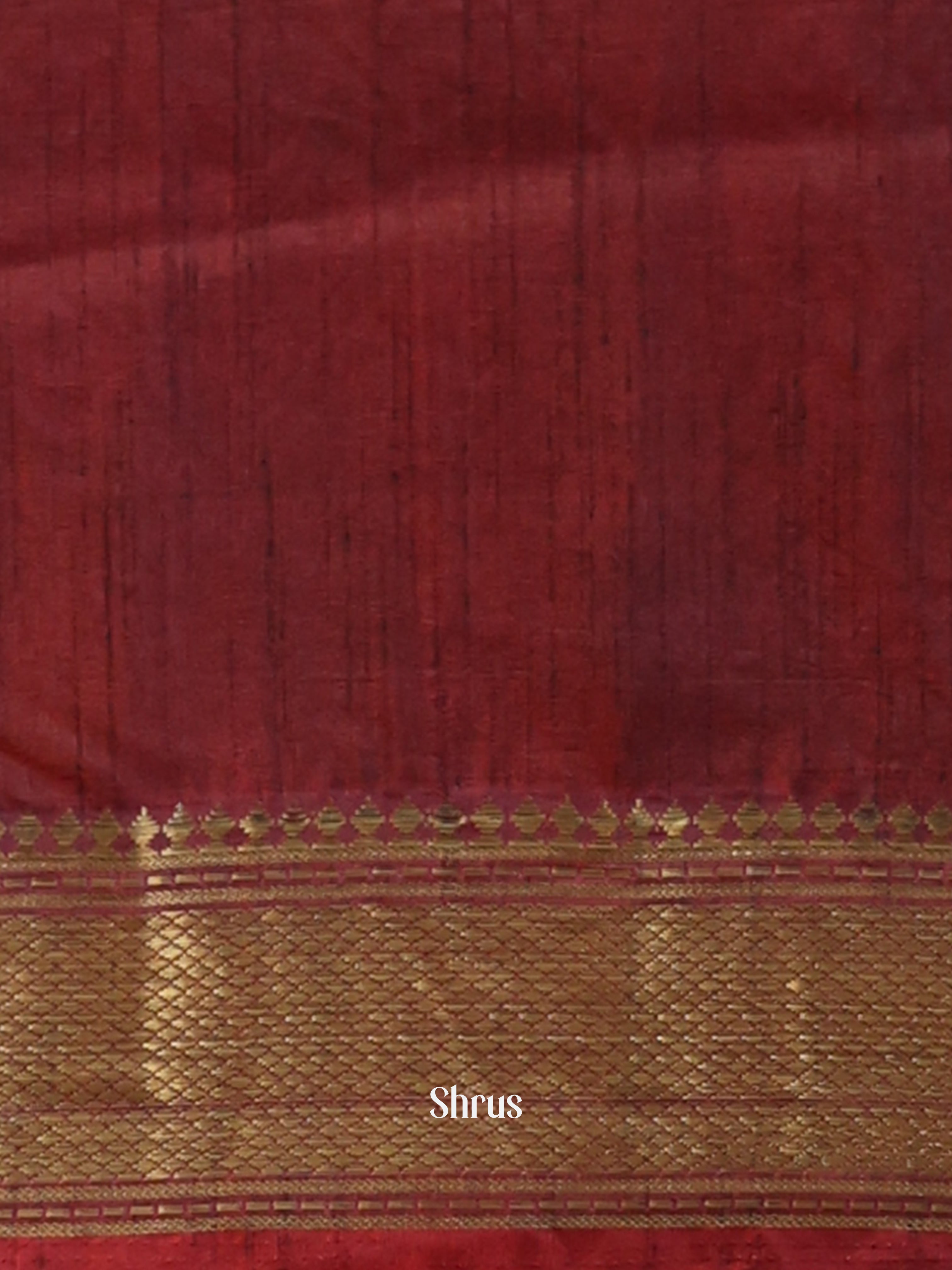 Red & Maroon - Semi Patola Saree