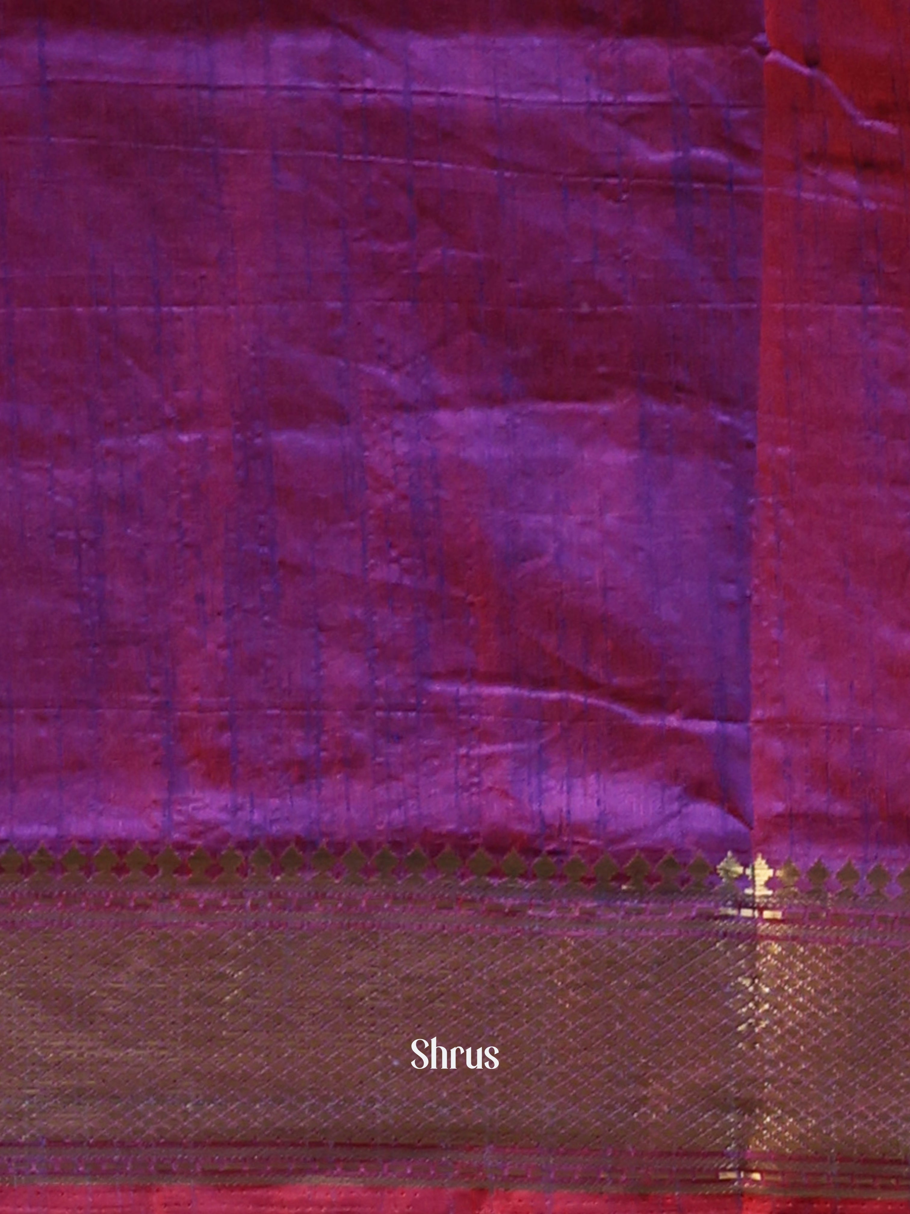 Red & Purple - Semi Patola Saree