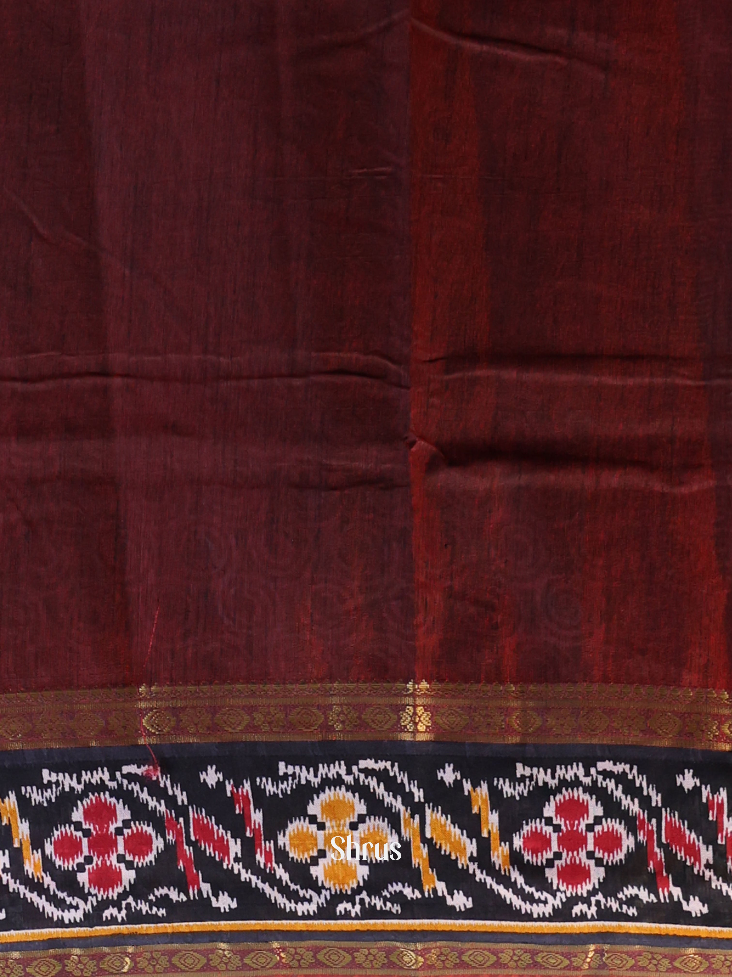 Red & Brown - Semi Patola Saree