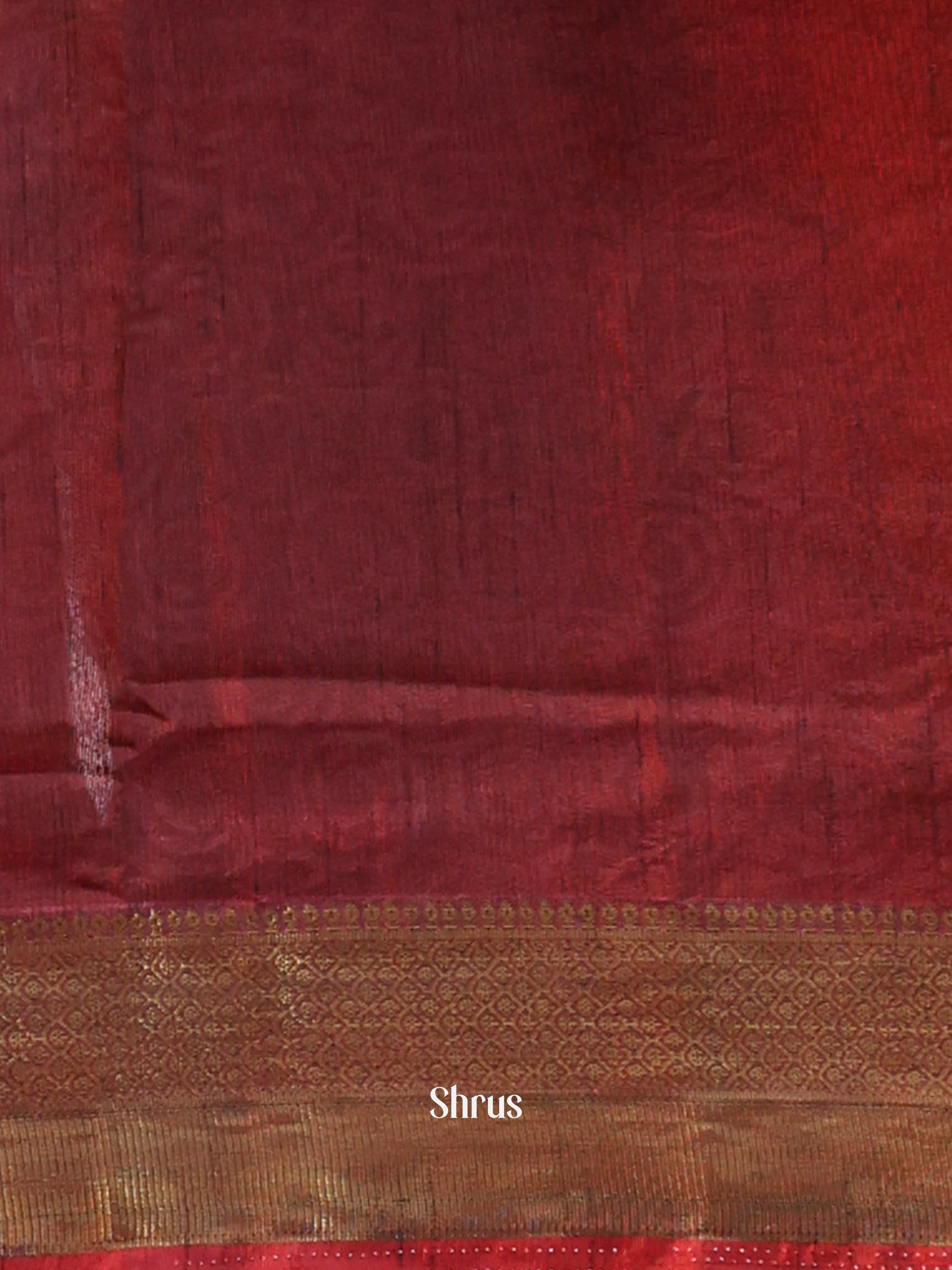 Red & Maroon - Semi Patola Saree