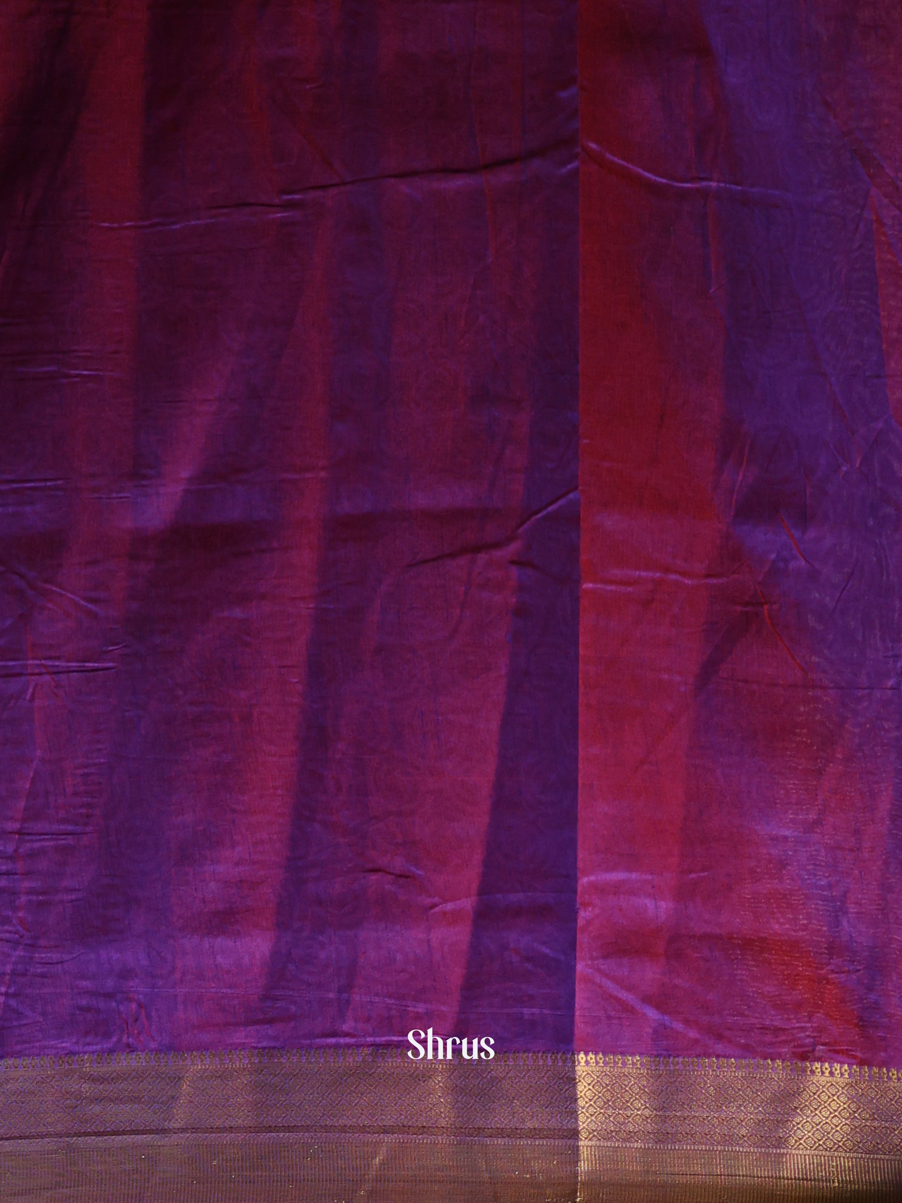 Red & Purple - Semi Patola Saree