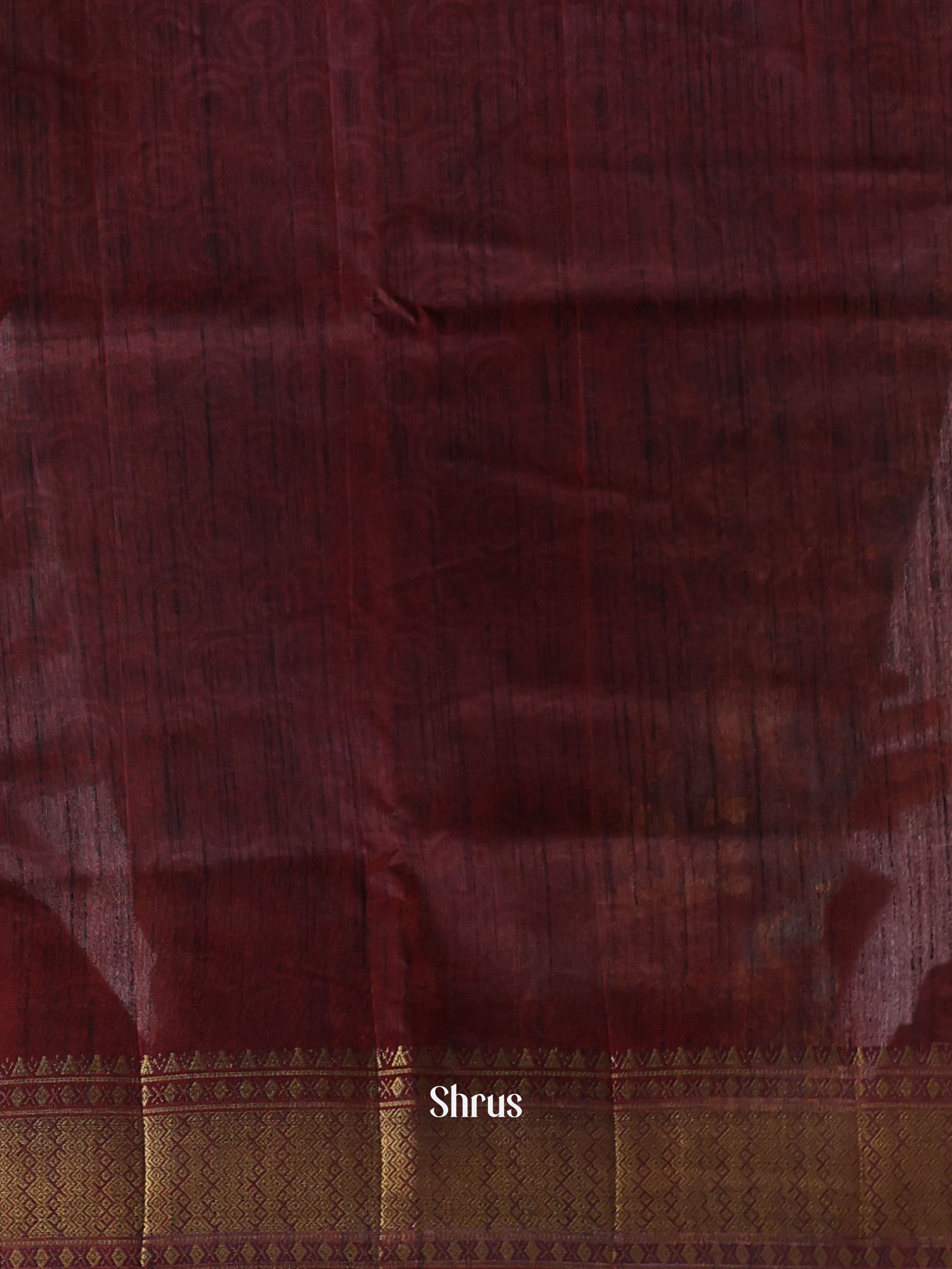 Red & Brown - Semi Patola Saree