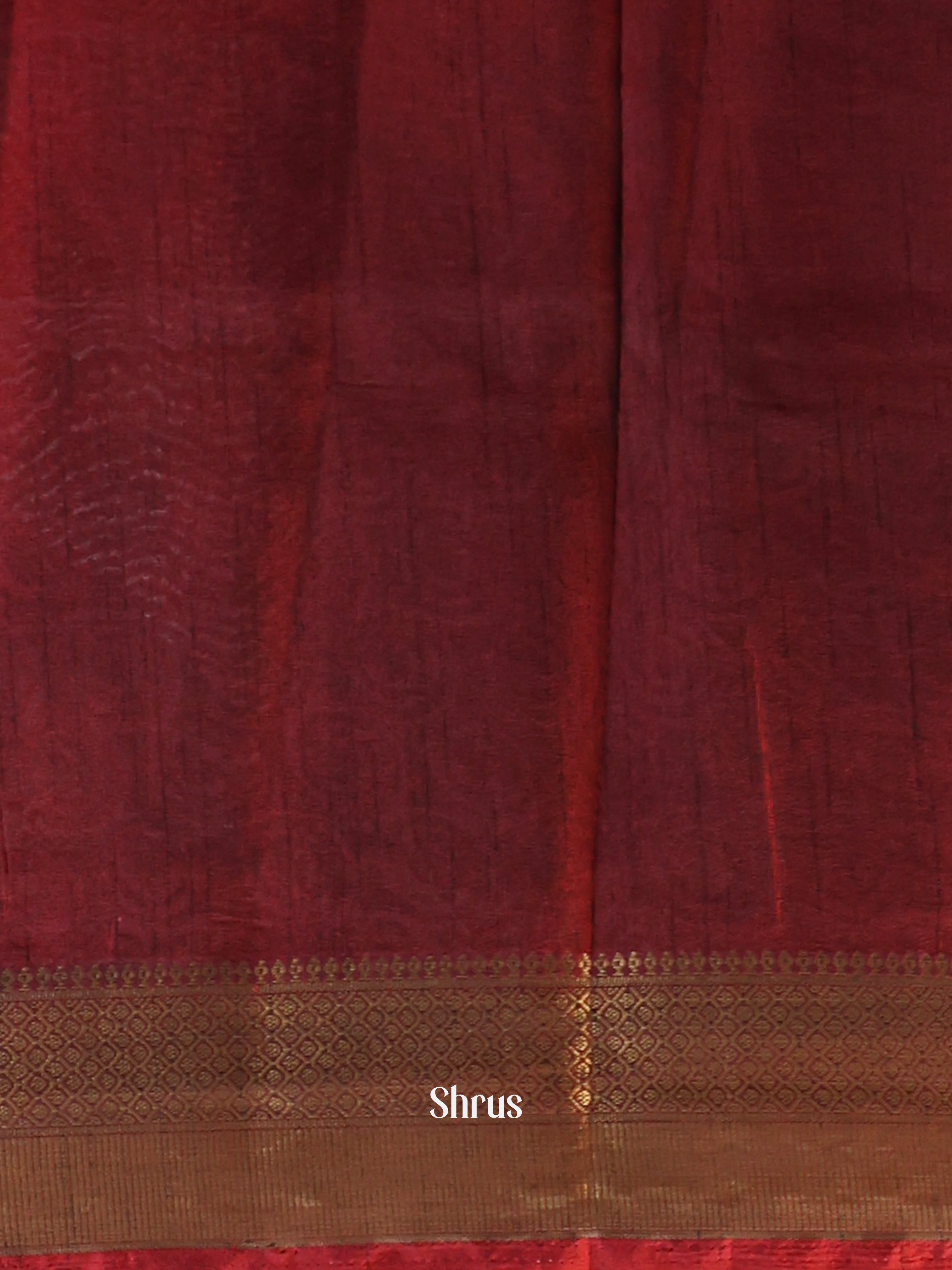 Red & Maroon - Semi Patola Saree