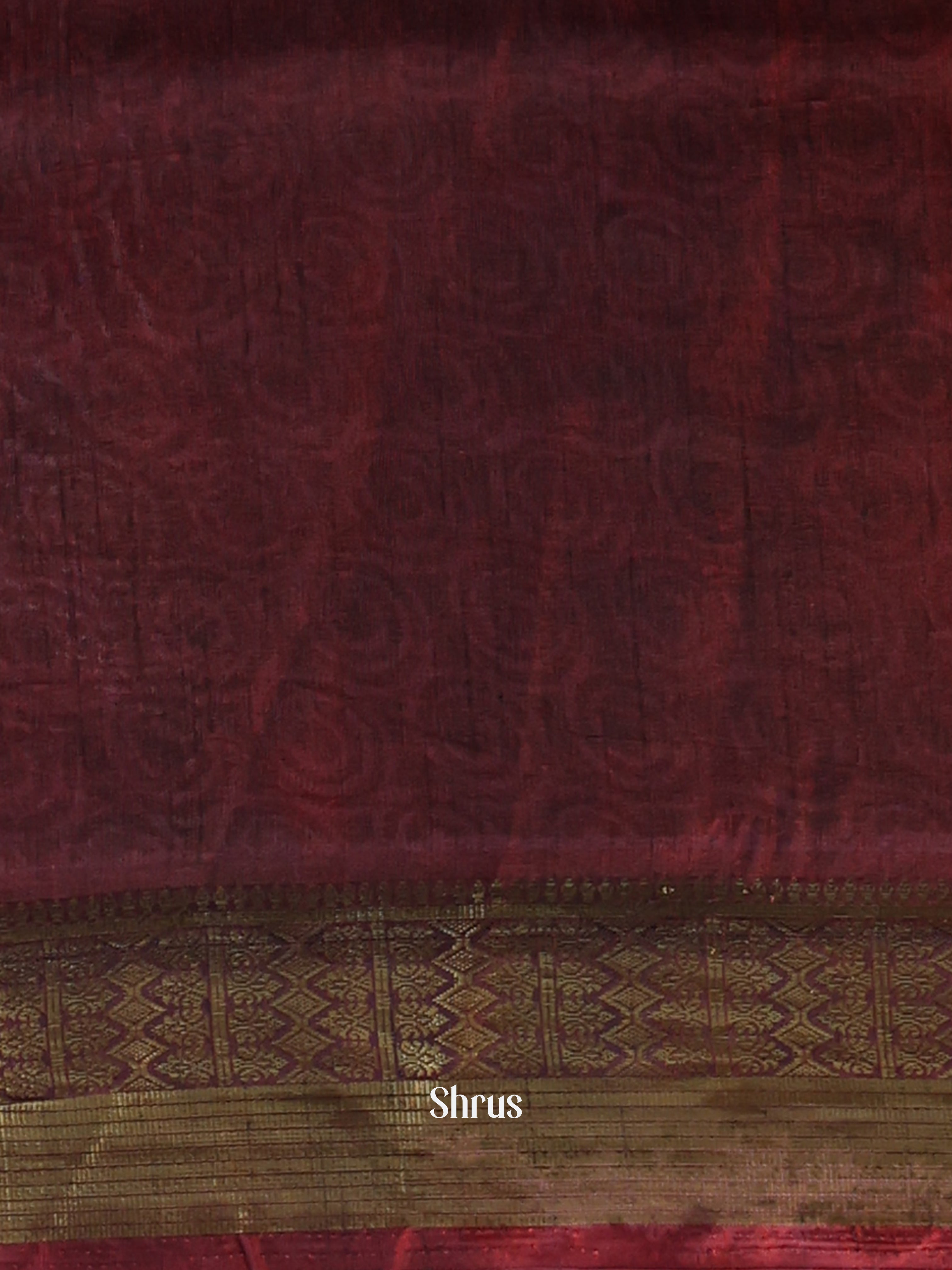 Red & Maroon - Semi Patola Saree