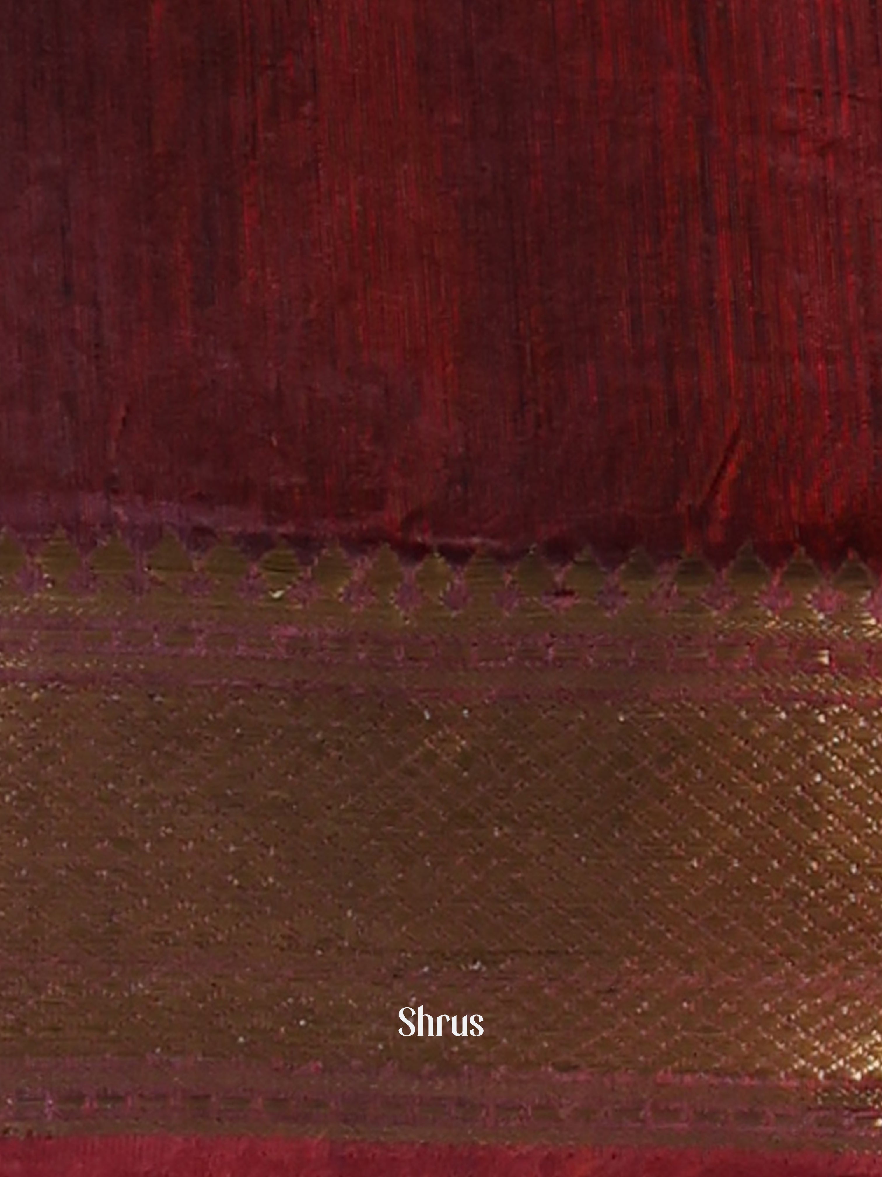 Red & Brown - Semi Patola Saree