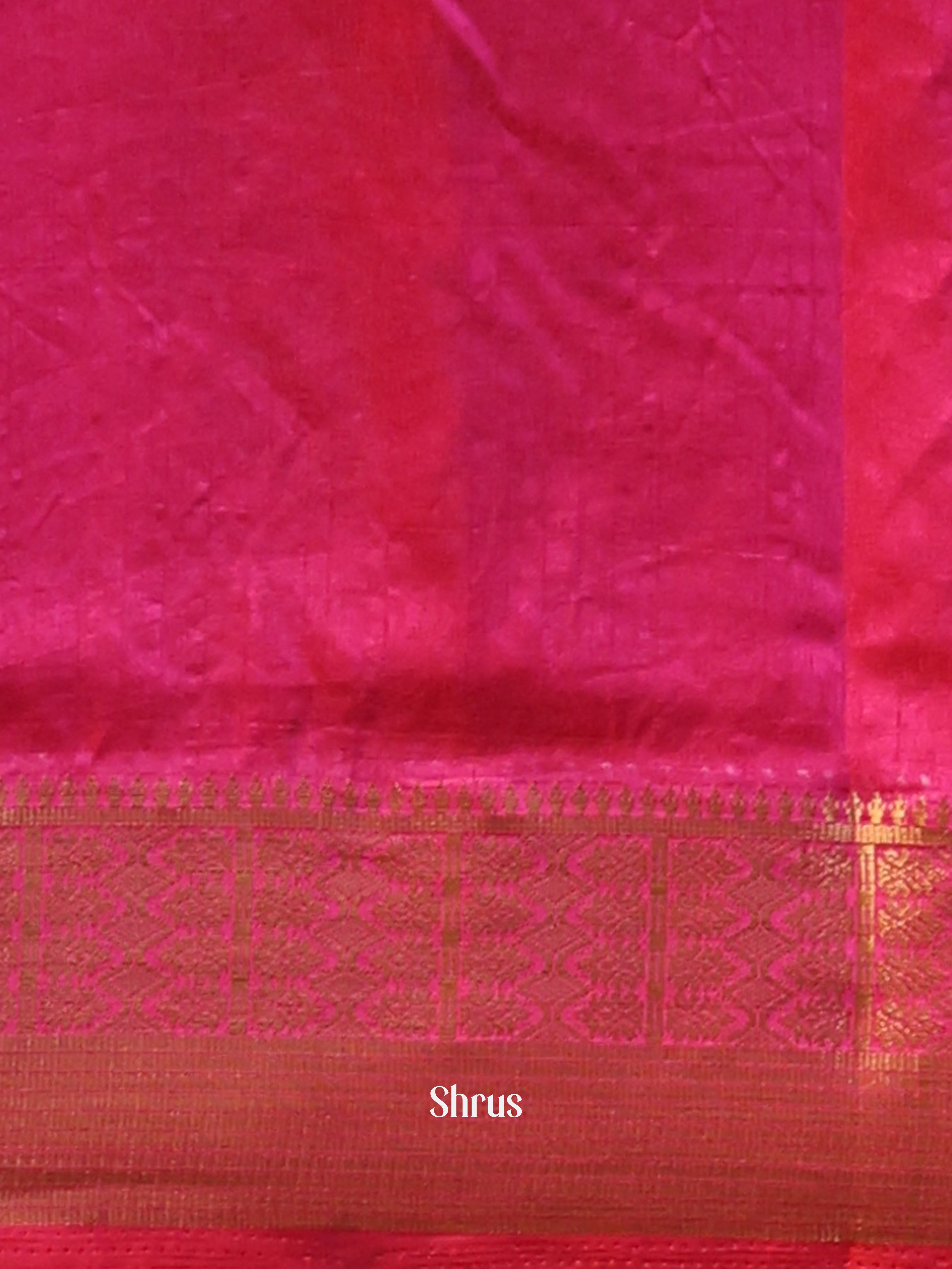 Purple & Pink- Semi Patola Saree