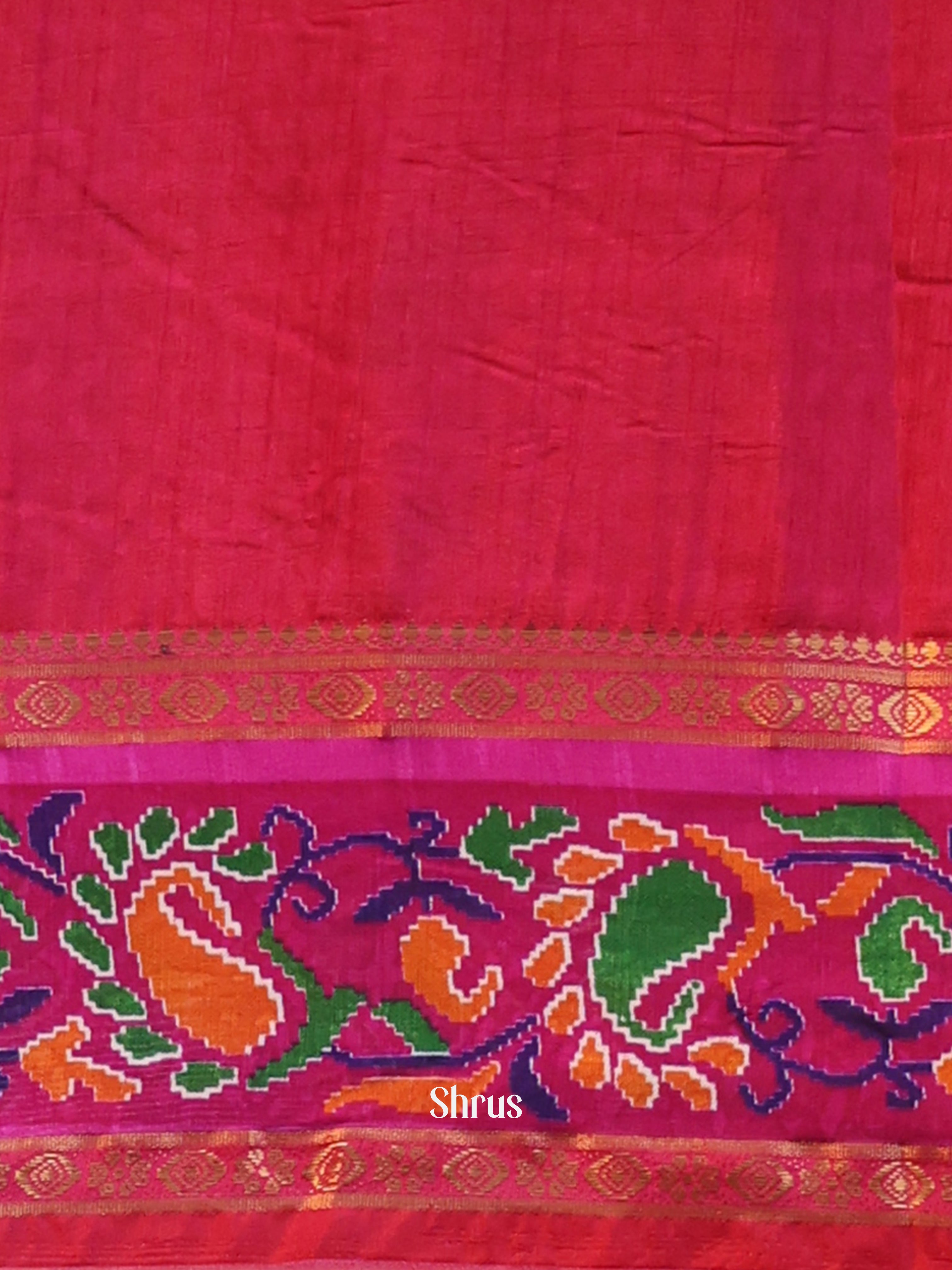 Purple & Pink - Semi Patola Saree