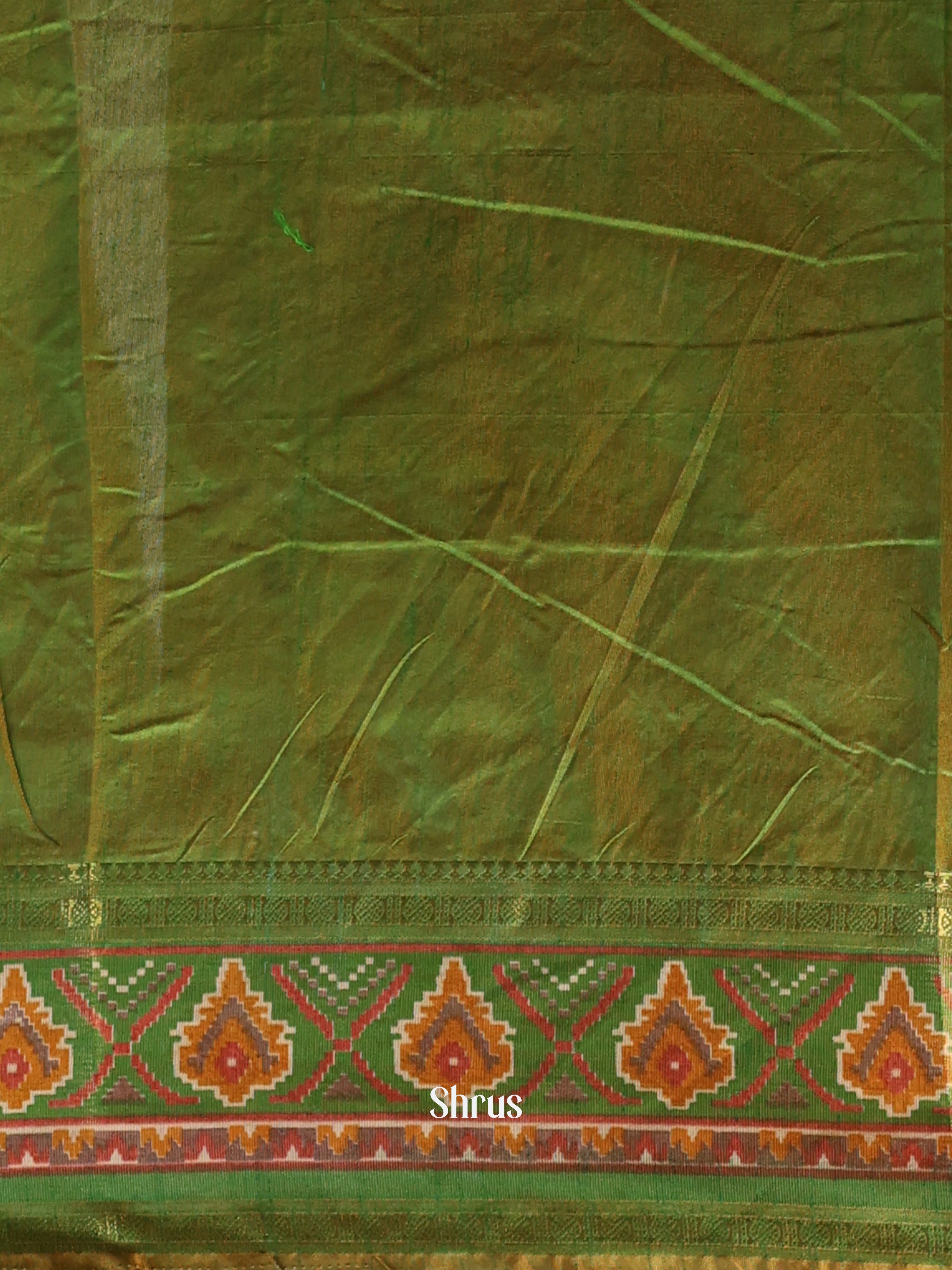 Mustard & Green - Semi Patola Saree