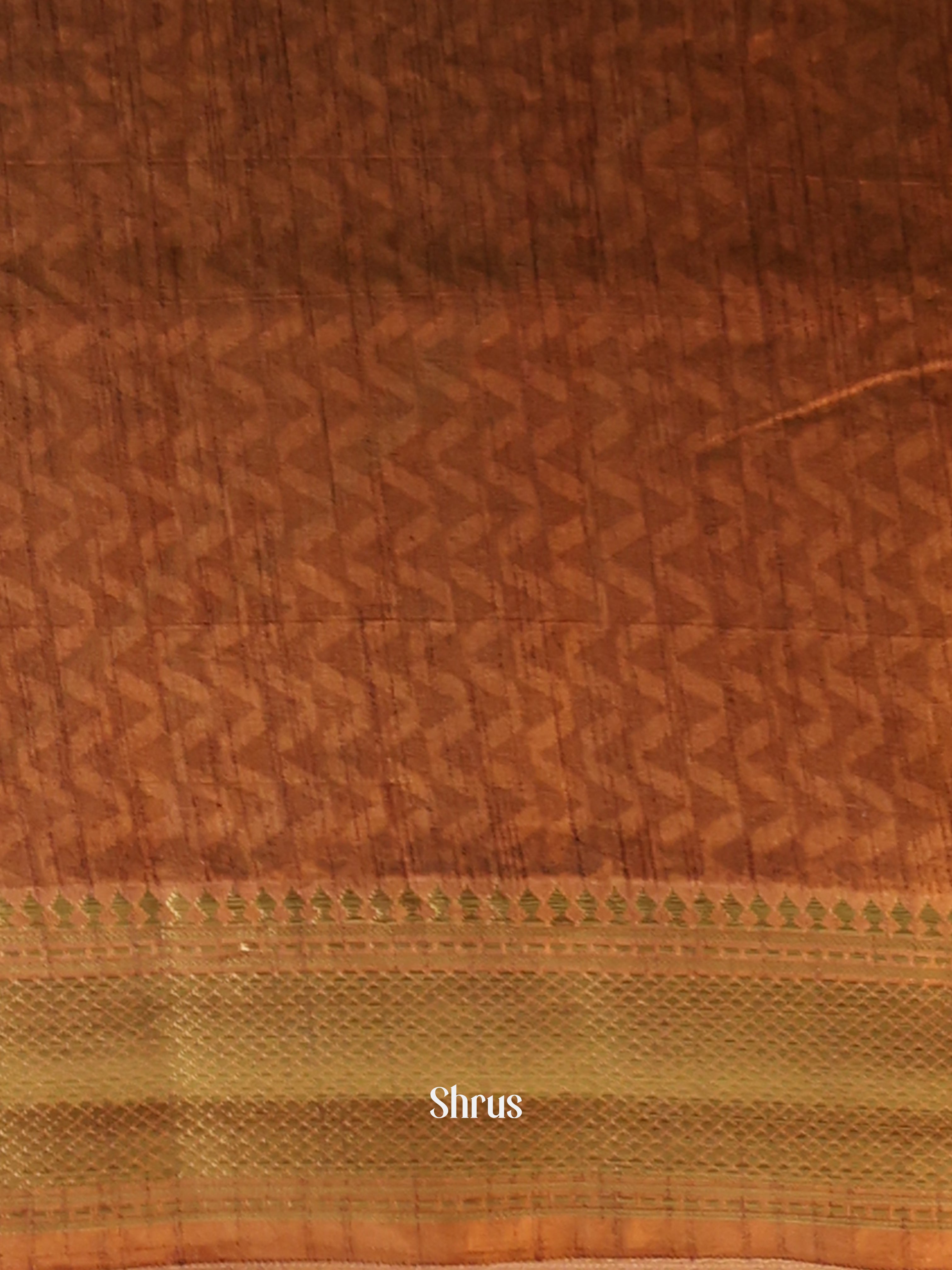 Blue & Brown - Semi Patola Saree