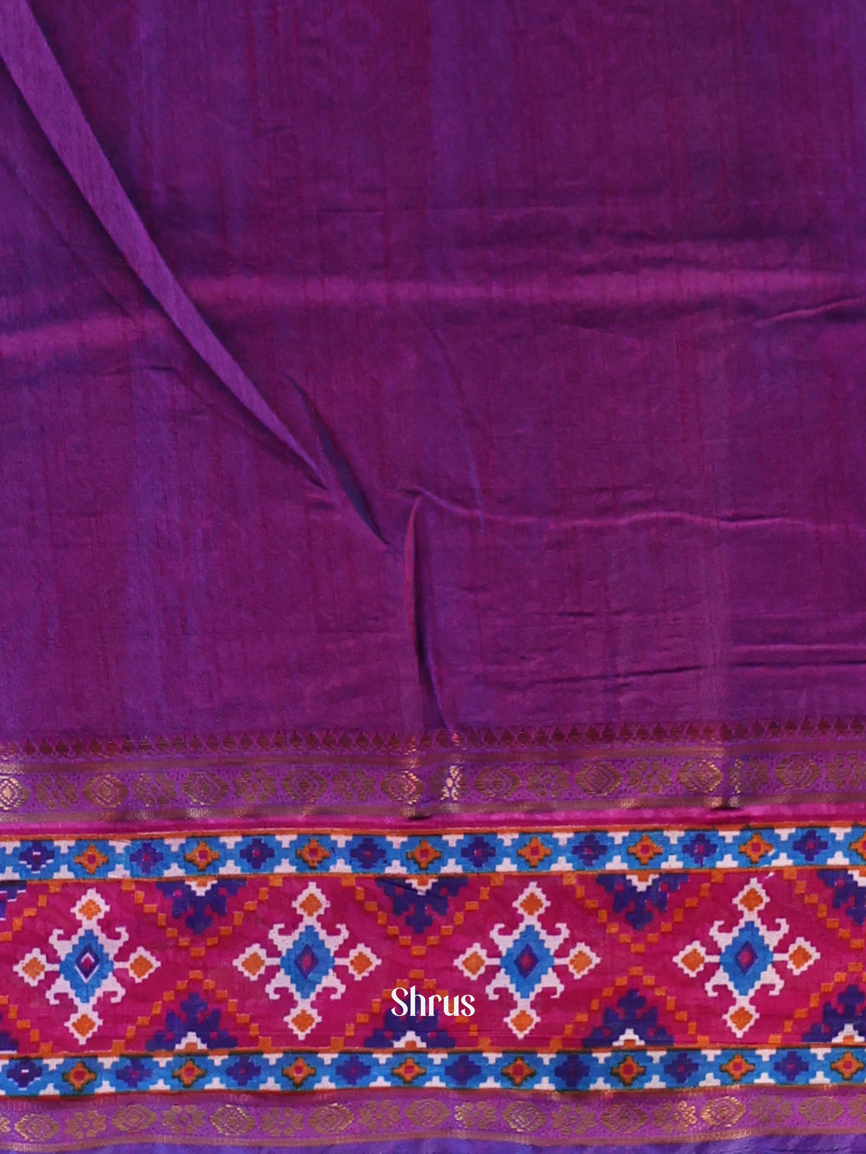 Blue & Purple- Semi Patola Saree