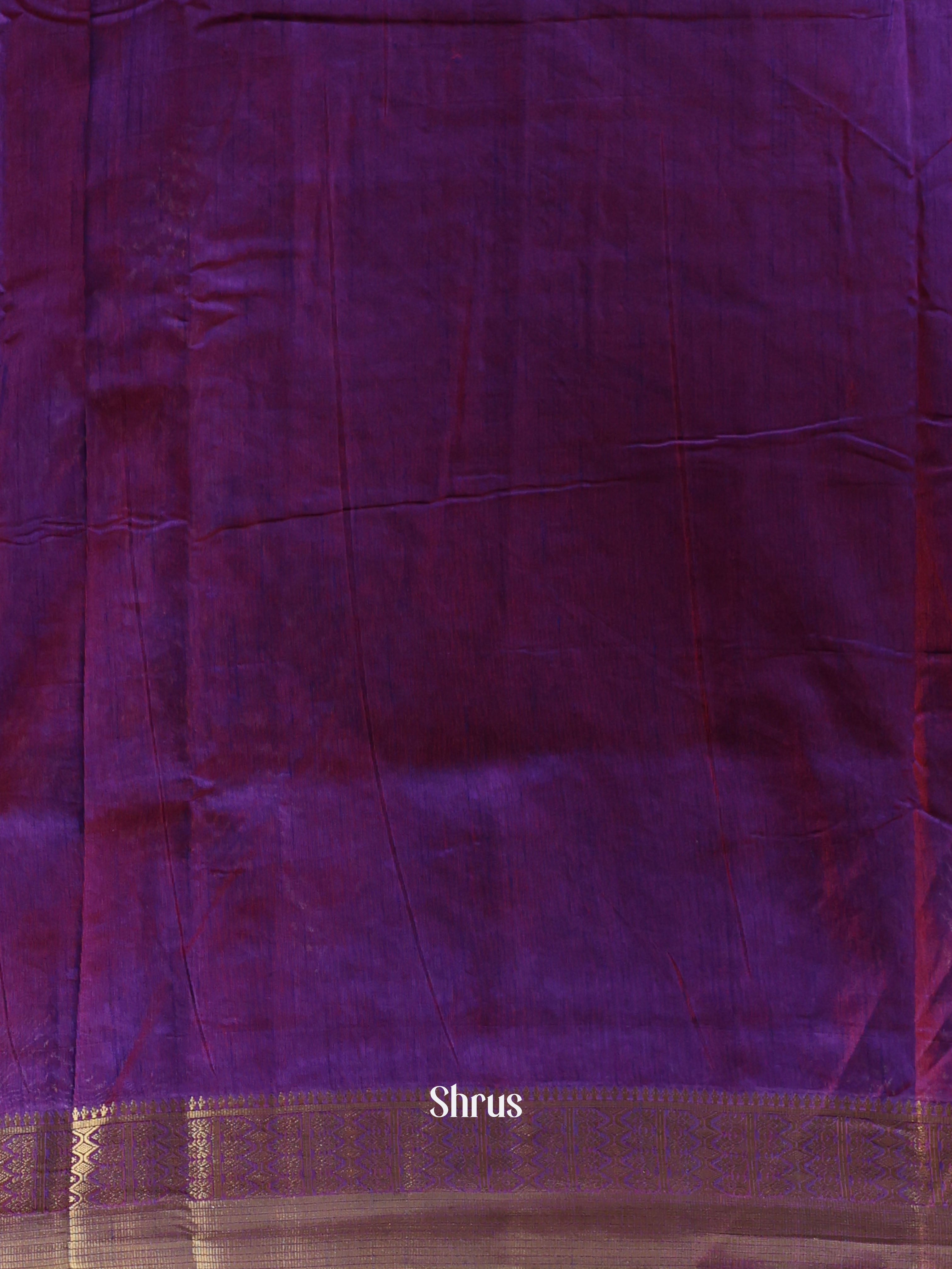 Red & Purple- Semi Patola Saree