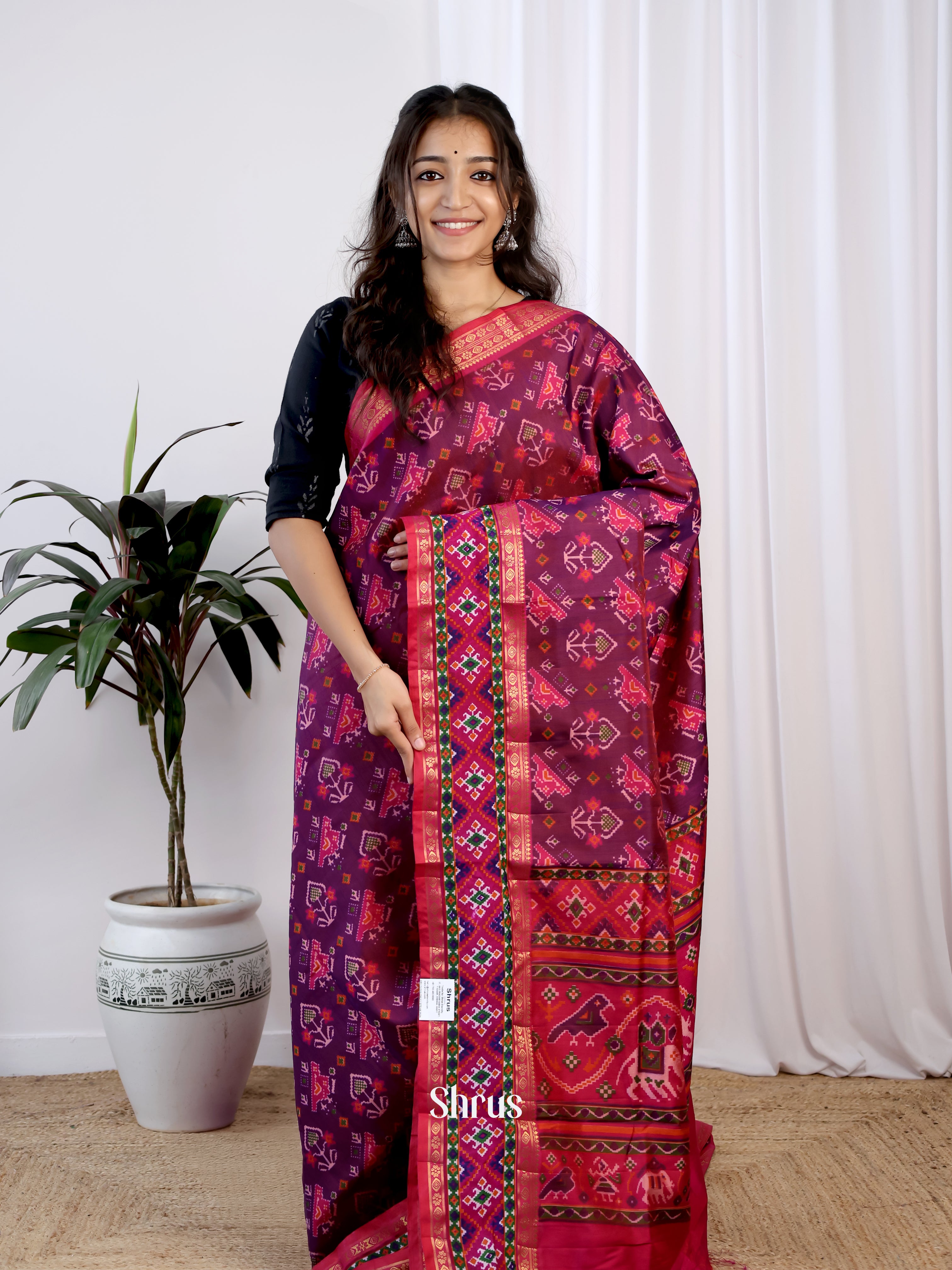 CJS17347 - Semi Patola Saree - Shop on Shrus.com