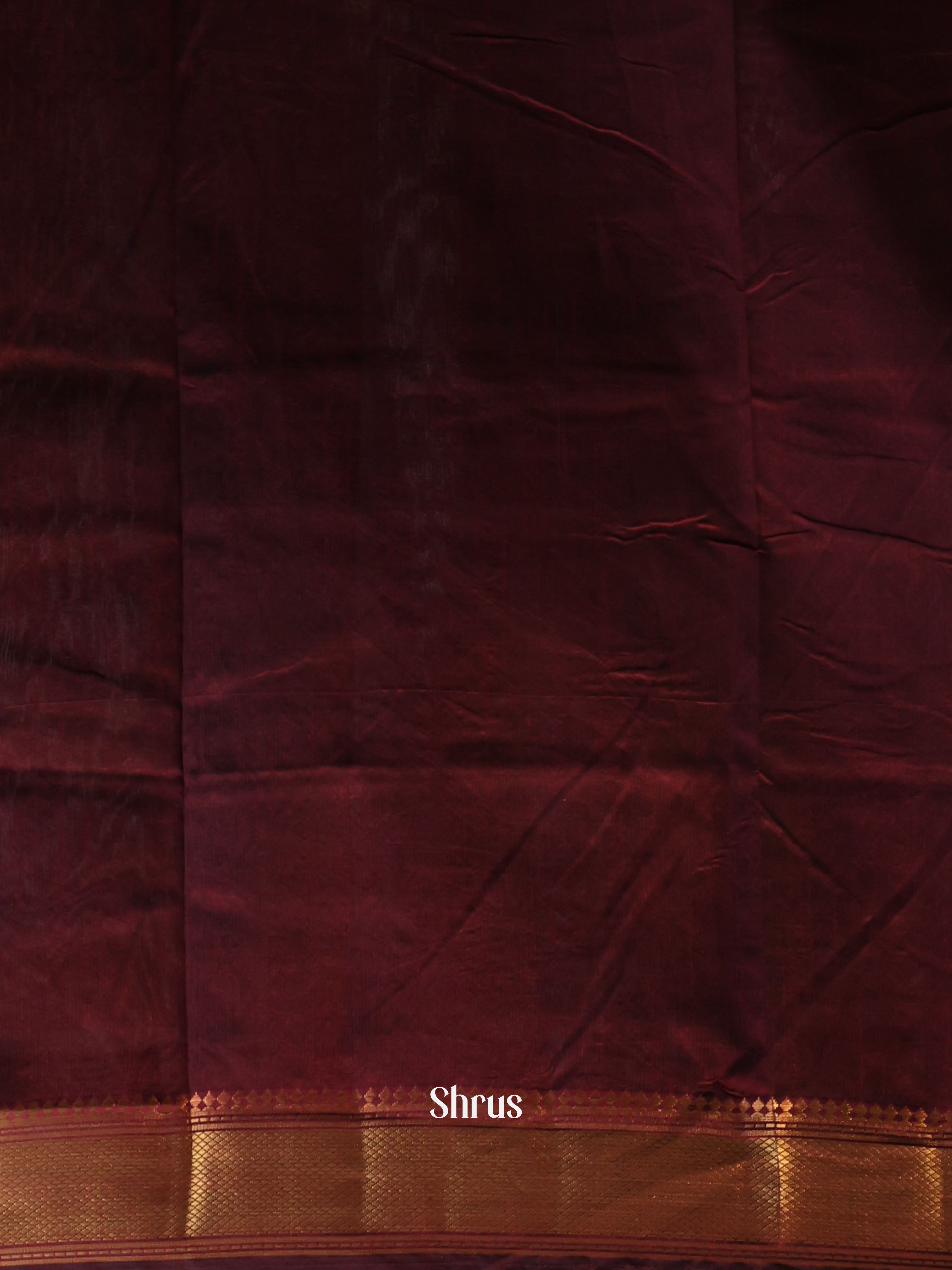 Black & Maroon- Semi Patola Saree