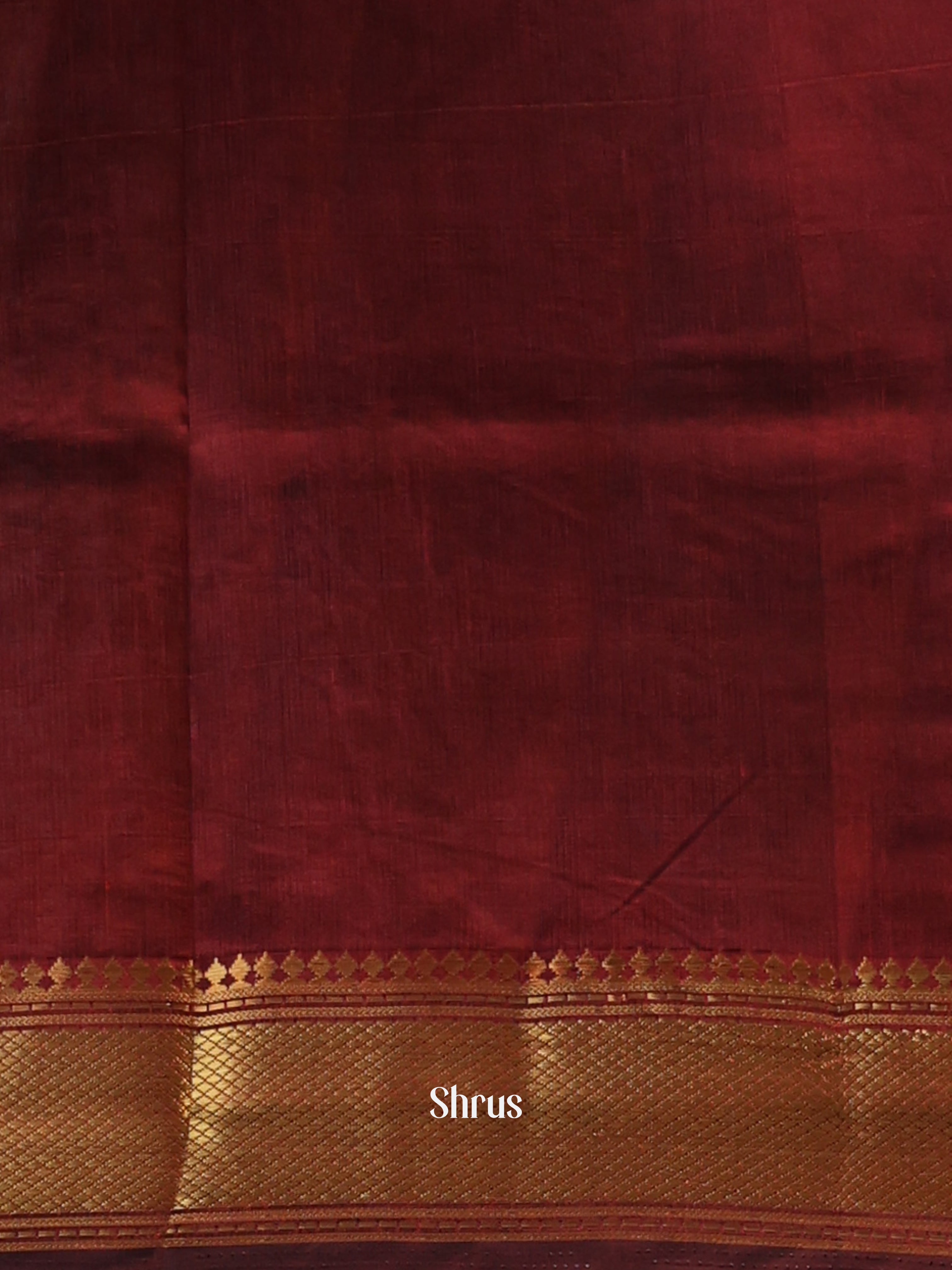 Black & Maroon - Semi Patola Saree