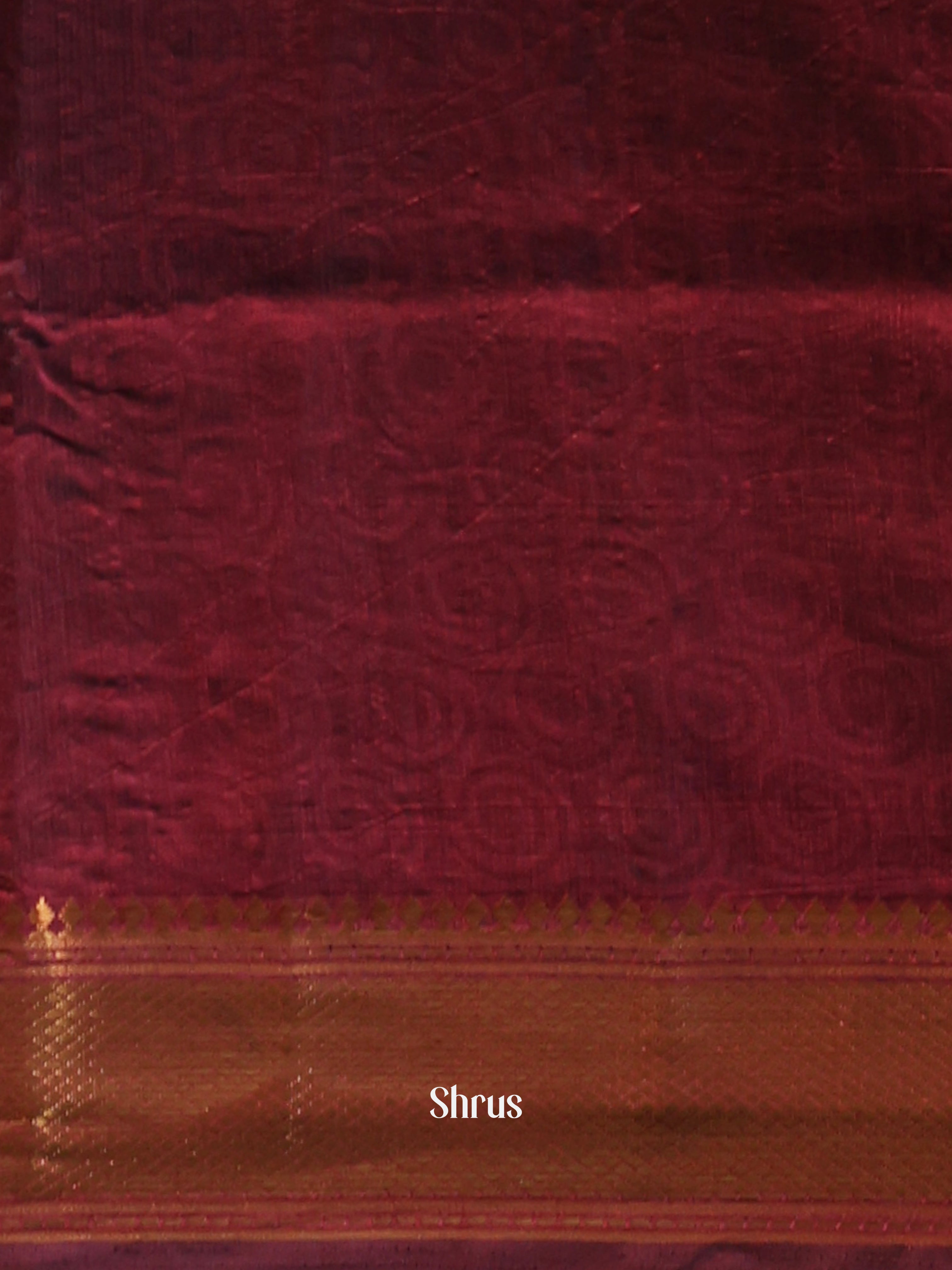 Black & Maroon- Semi Patola Saree