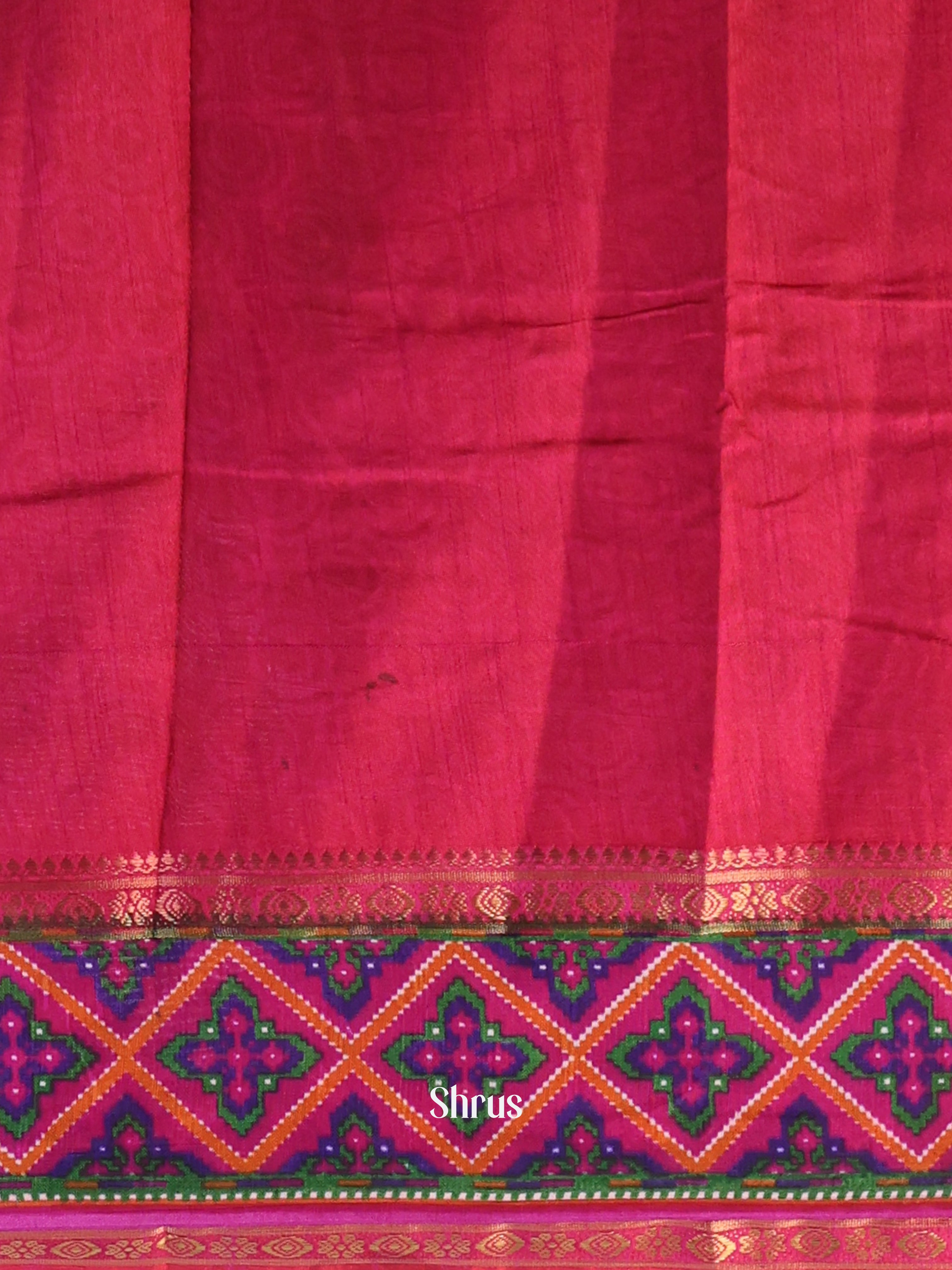 Purple & Maroon- Semi Patola Saree - Shop on Shrus.com