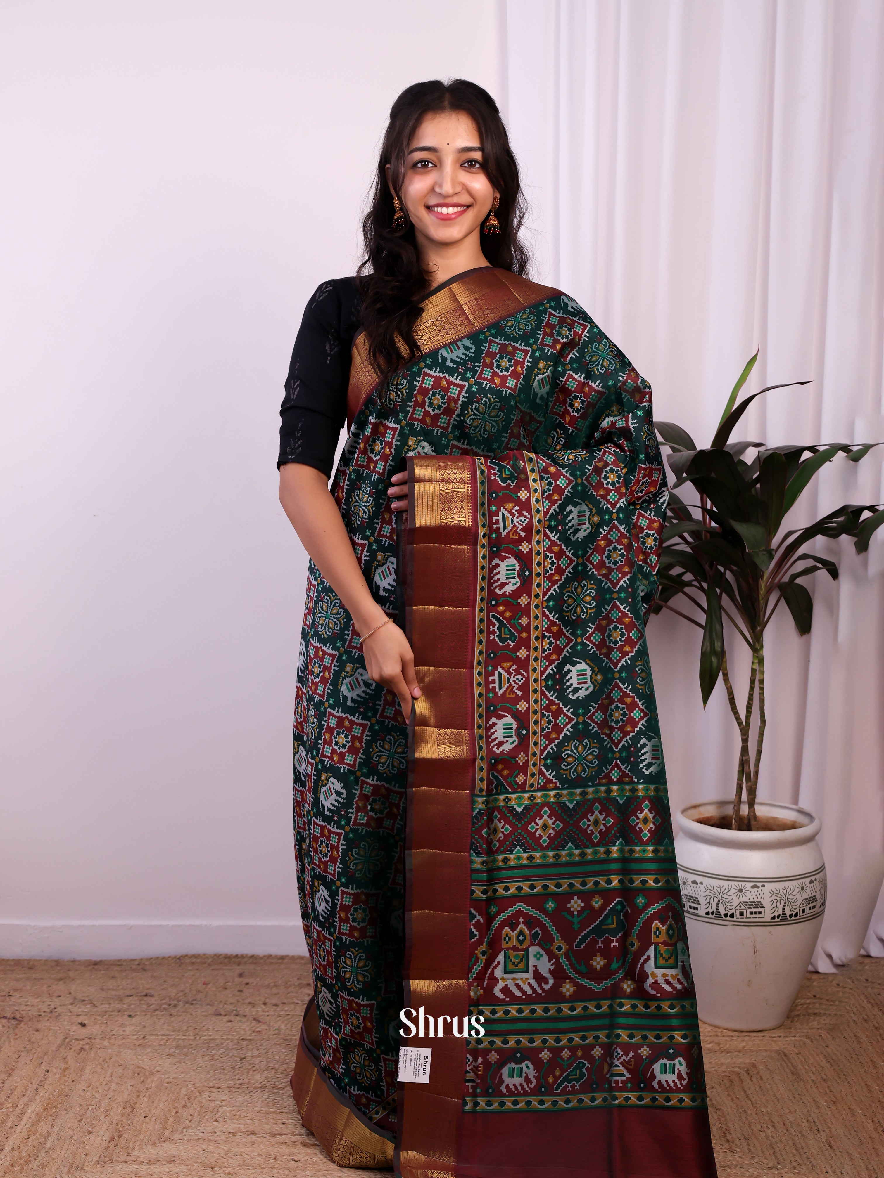 CJS17405 - Semi Patola Saree - Shop on Shrus.com