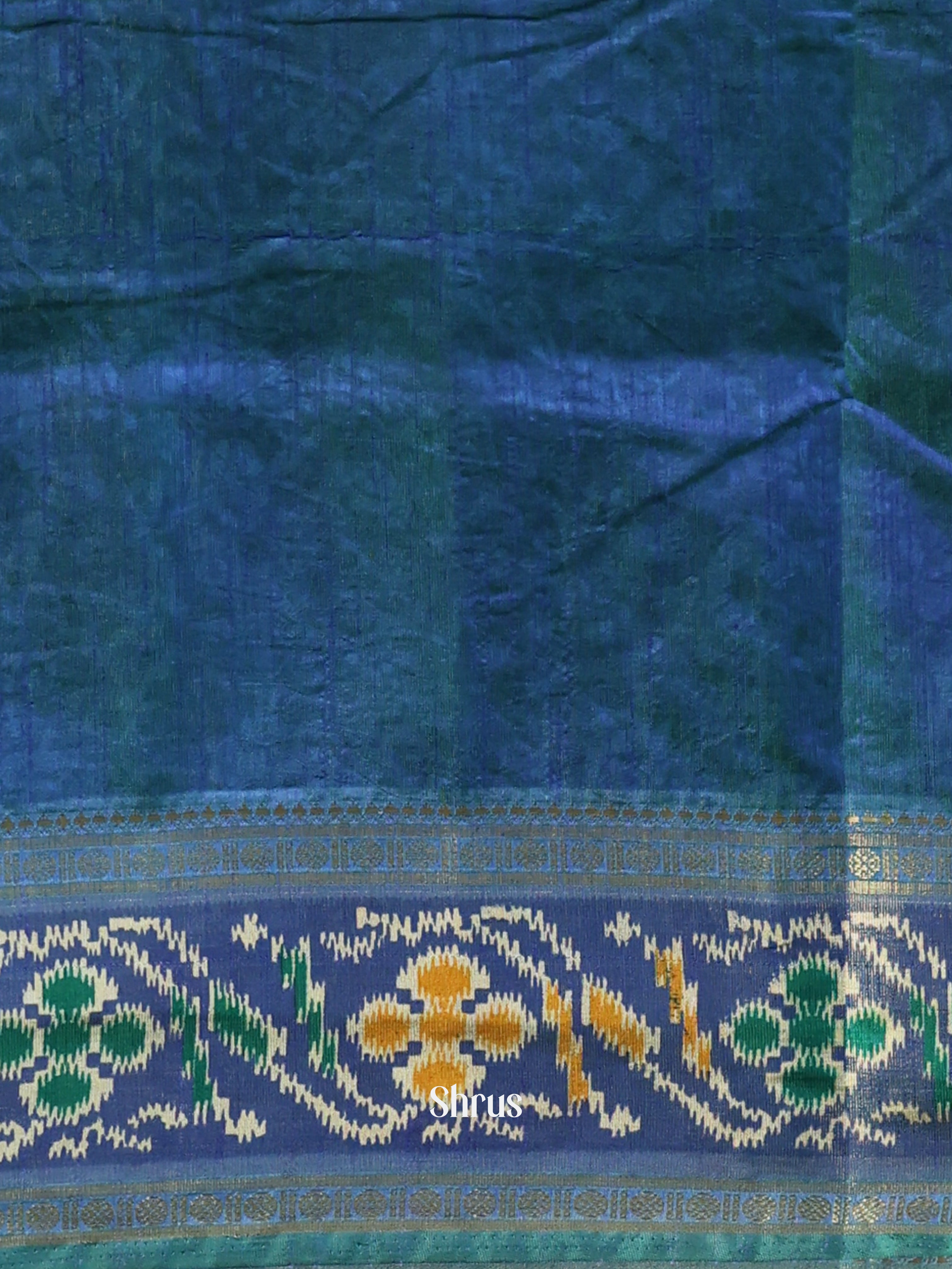 Green & Blue - Semi Patola Saree