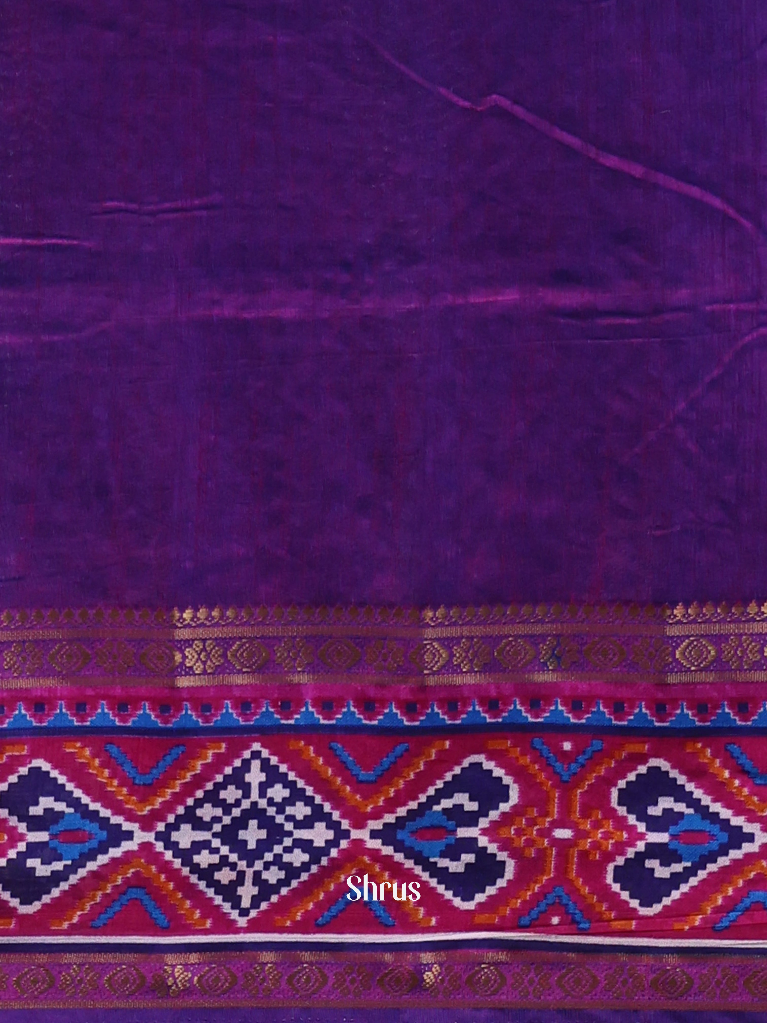 Blue & Purple - Semi Patola Saree