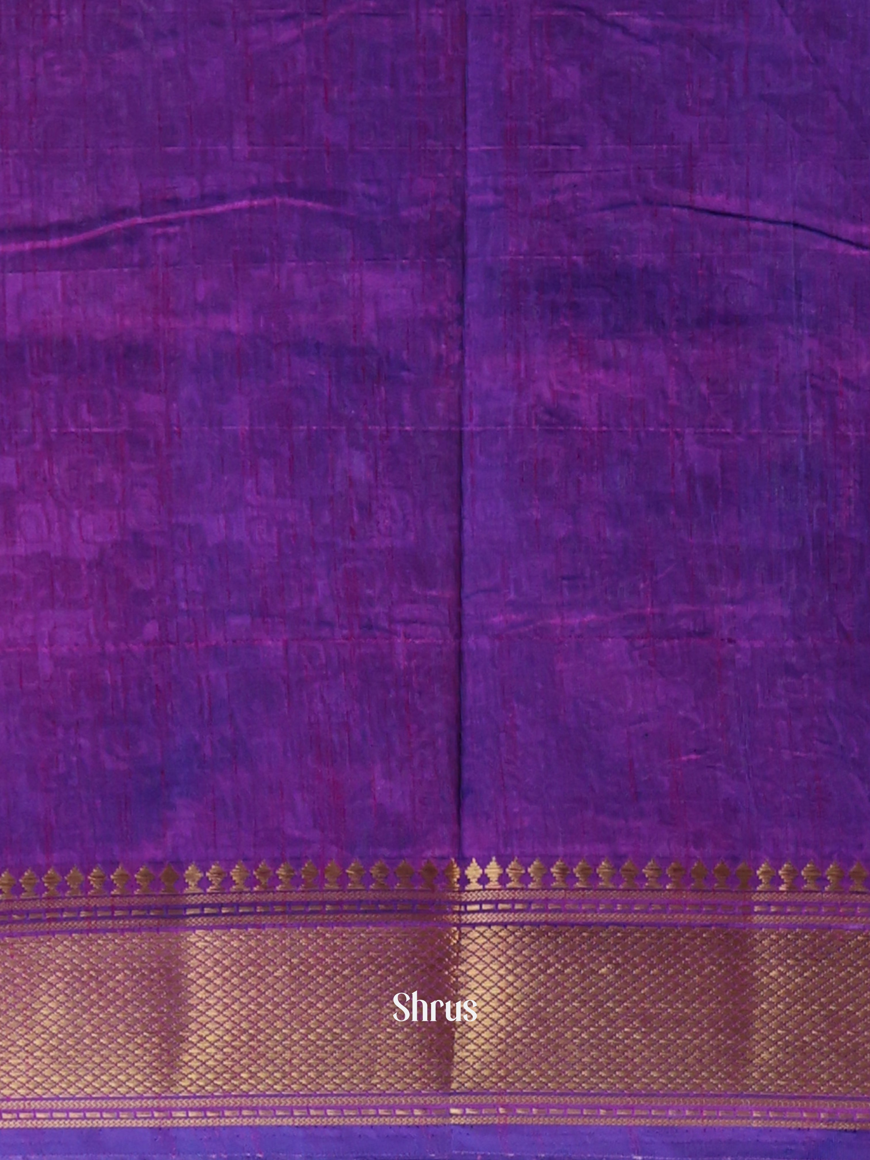 Blue & Purple- Semi Patola Saree