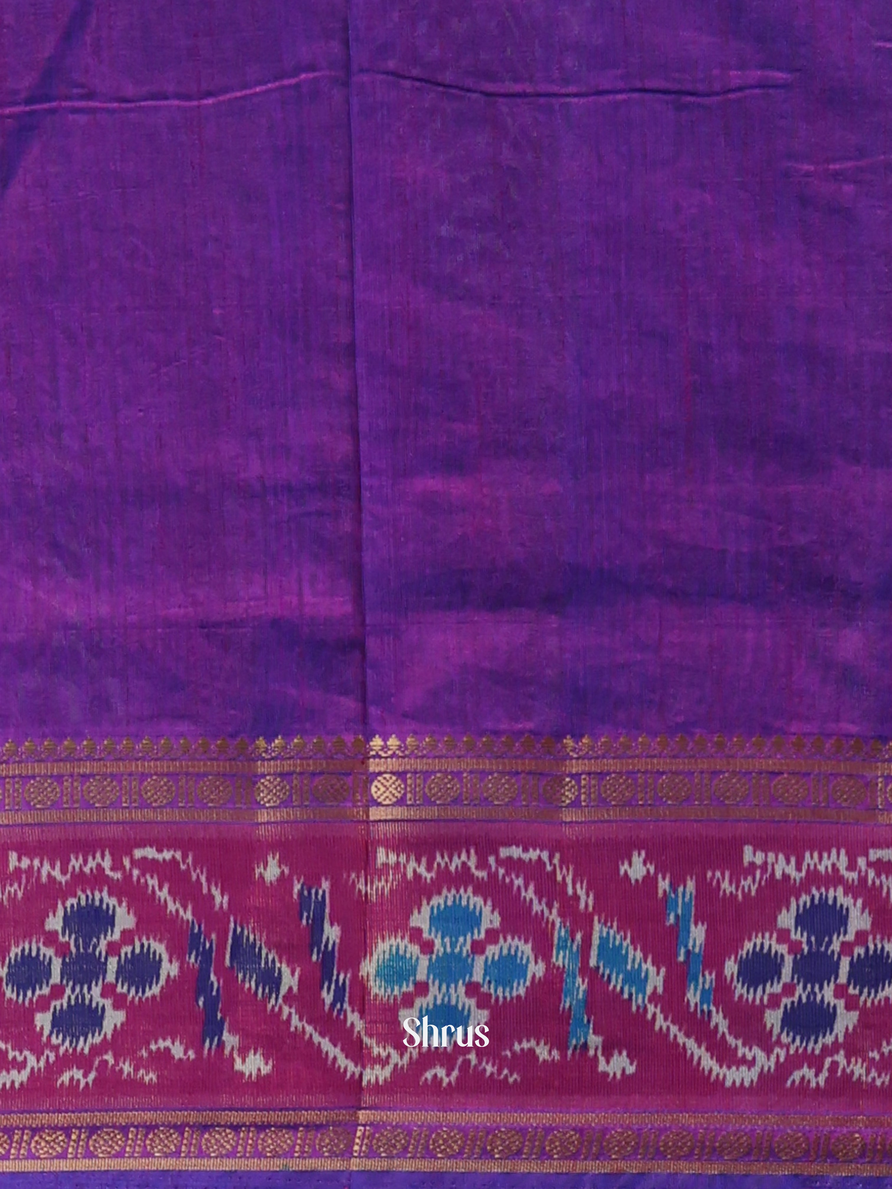 Blue & Purple - Semi Patola Saree