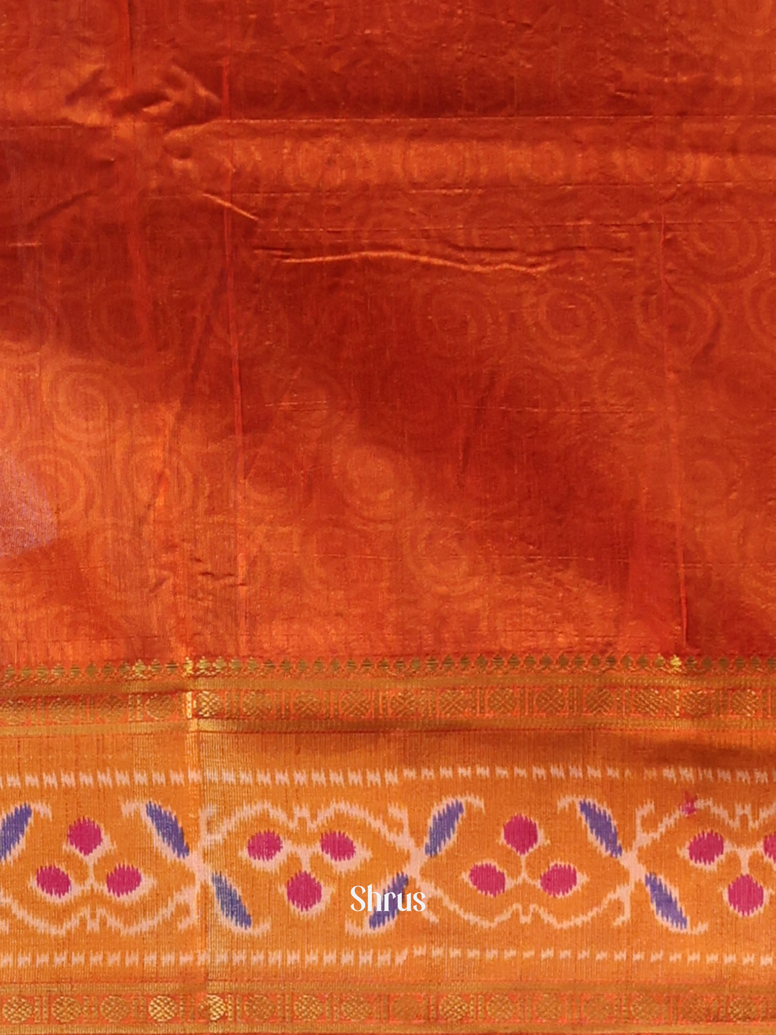 pink & Orange - Semi Patola Saree