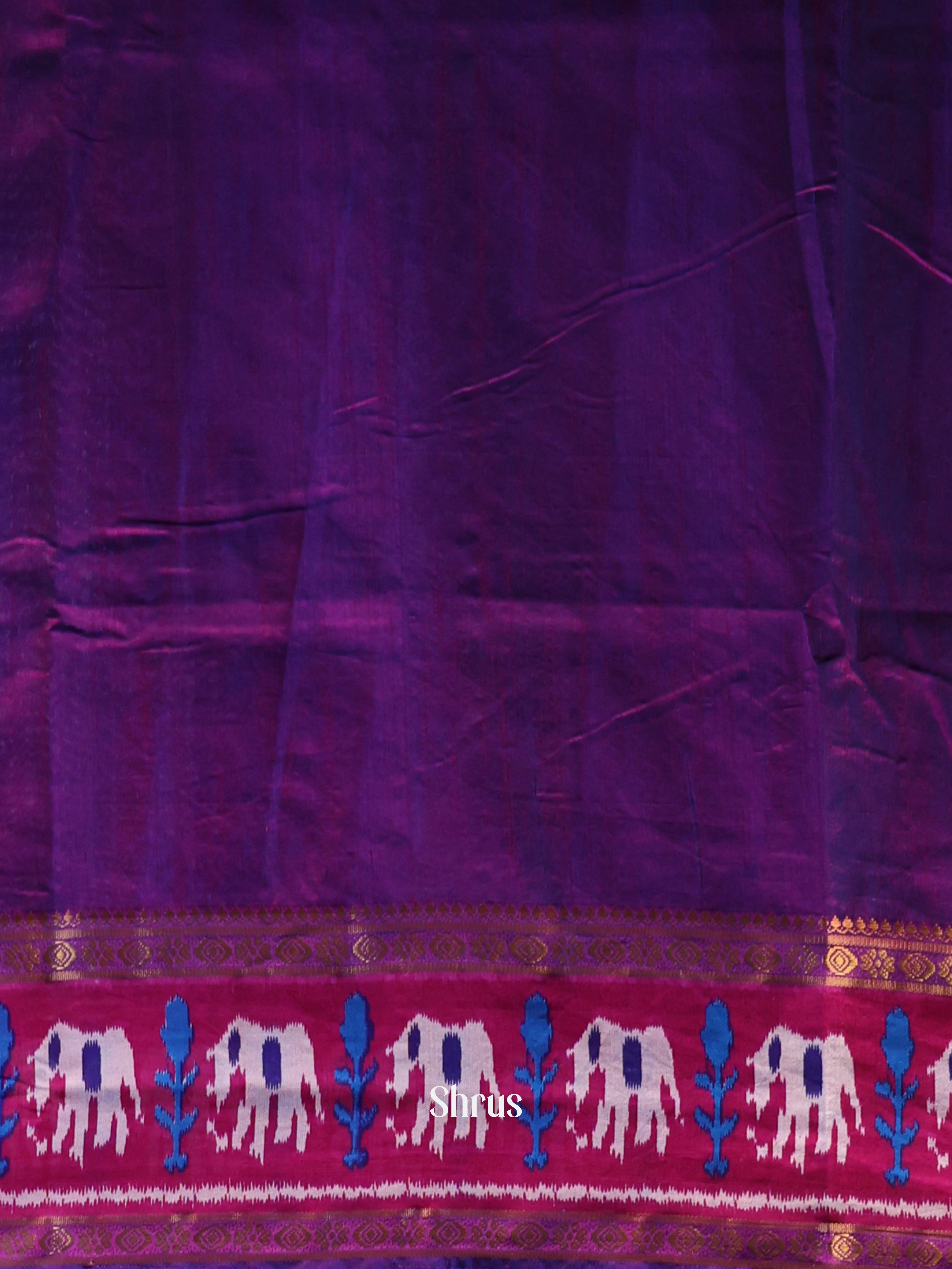 Blue & Purple - Semi Patola Saree