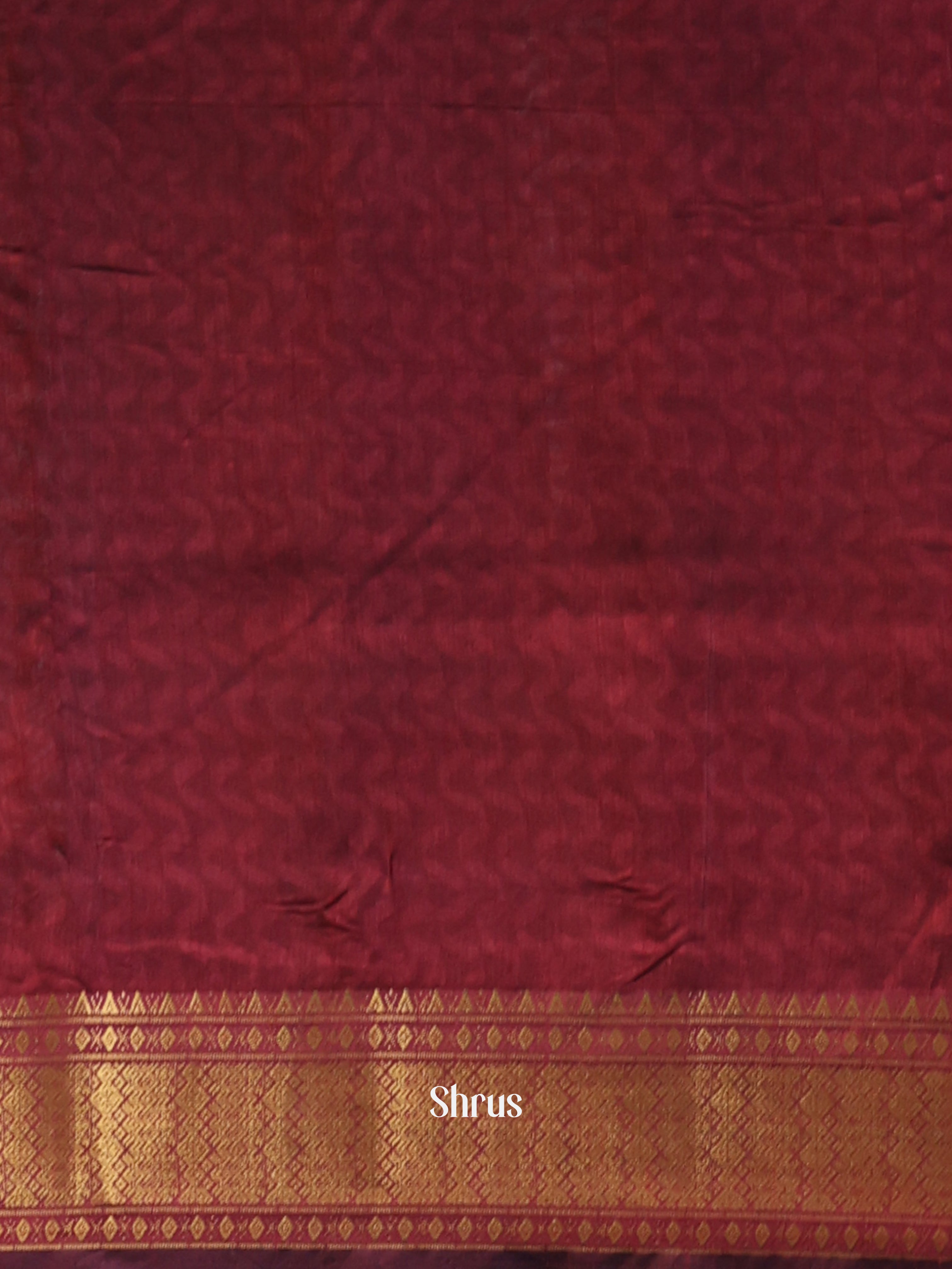 Black & Maroon - Semi Patola Saree