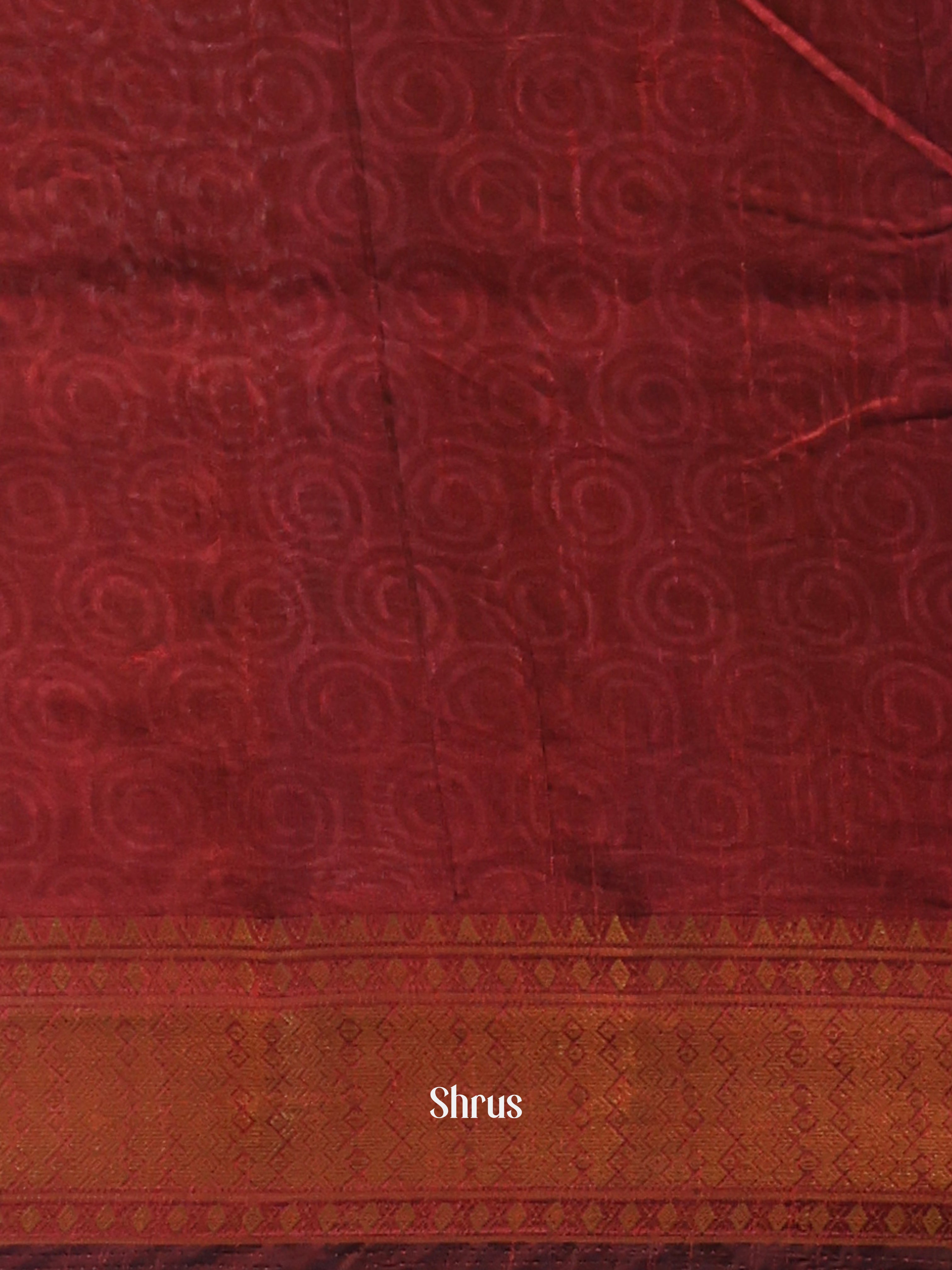 Black & Maroon- Semi Patola Saree