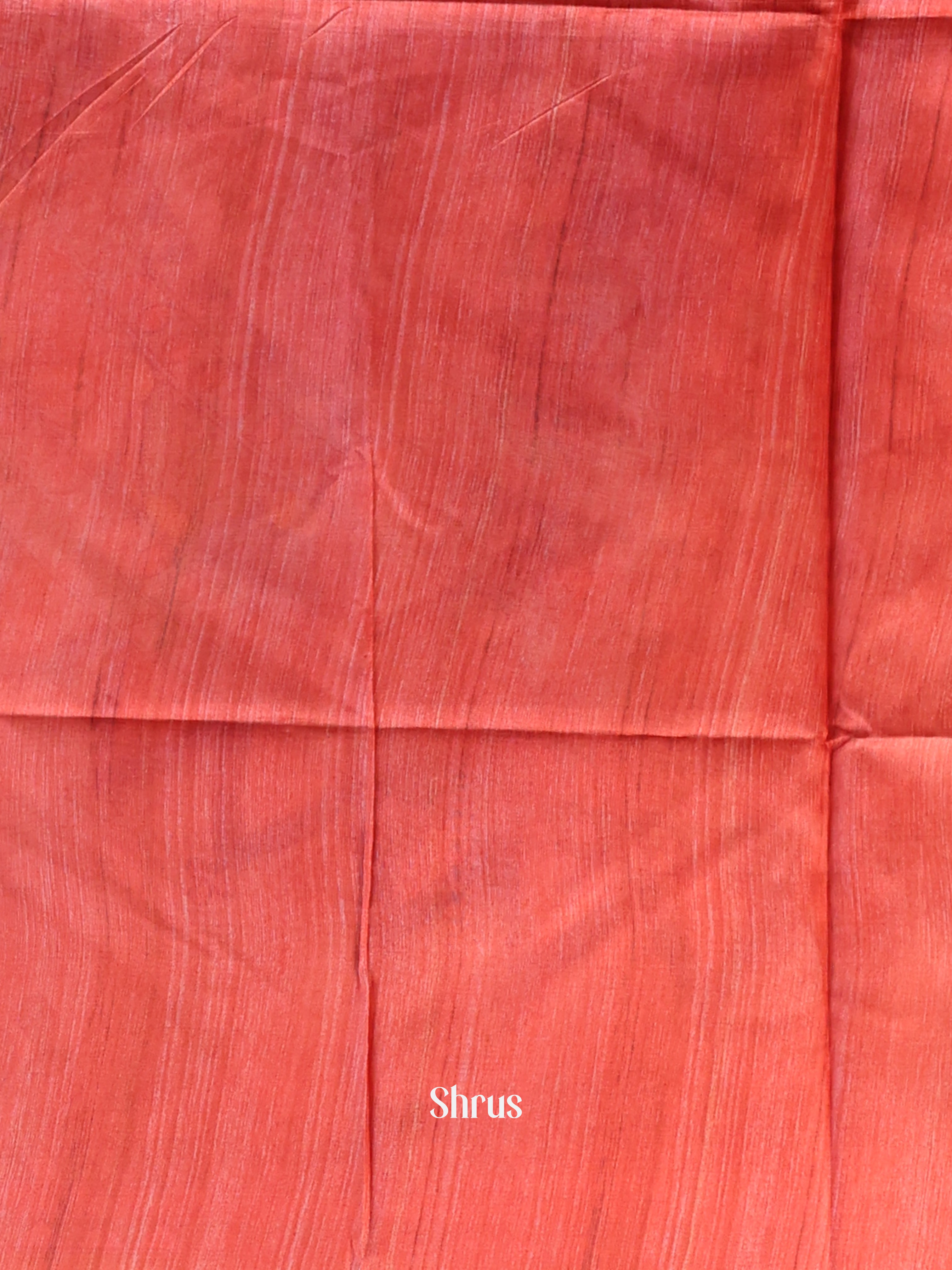 Beige & Red - Champa semitussar Saree