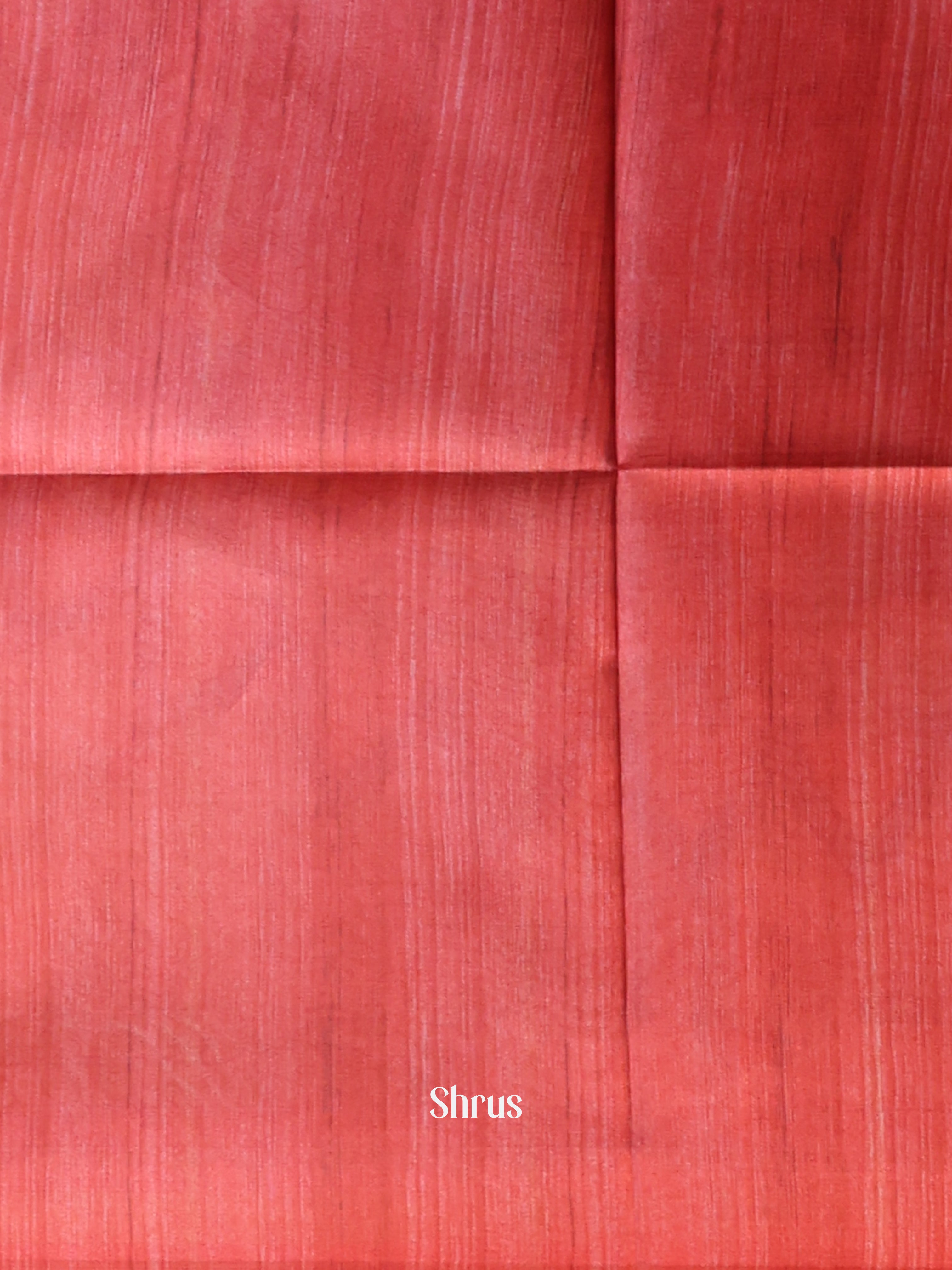 Beige  & Red- Champa semitussar Saree