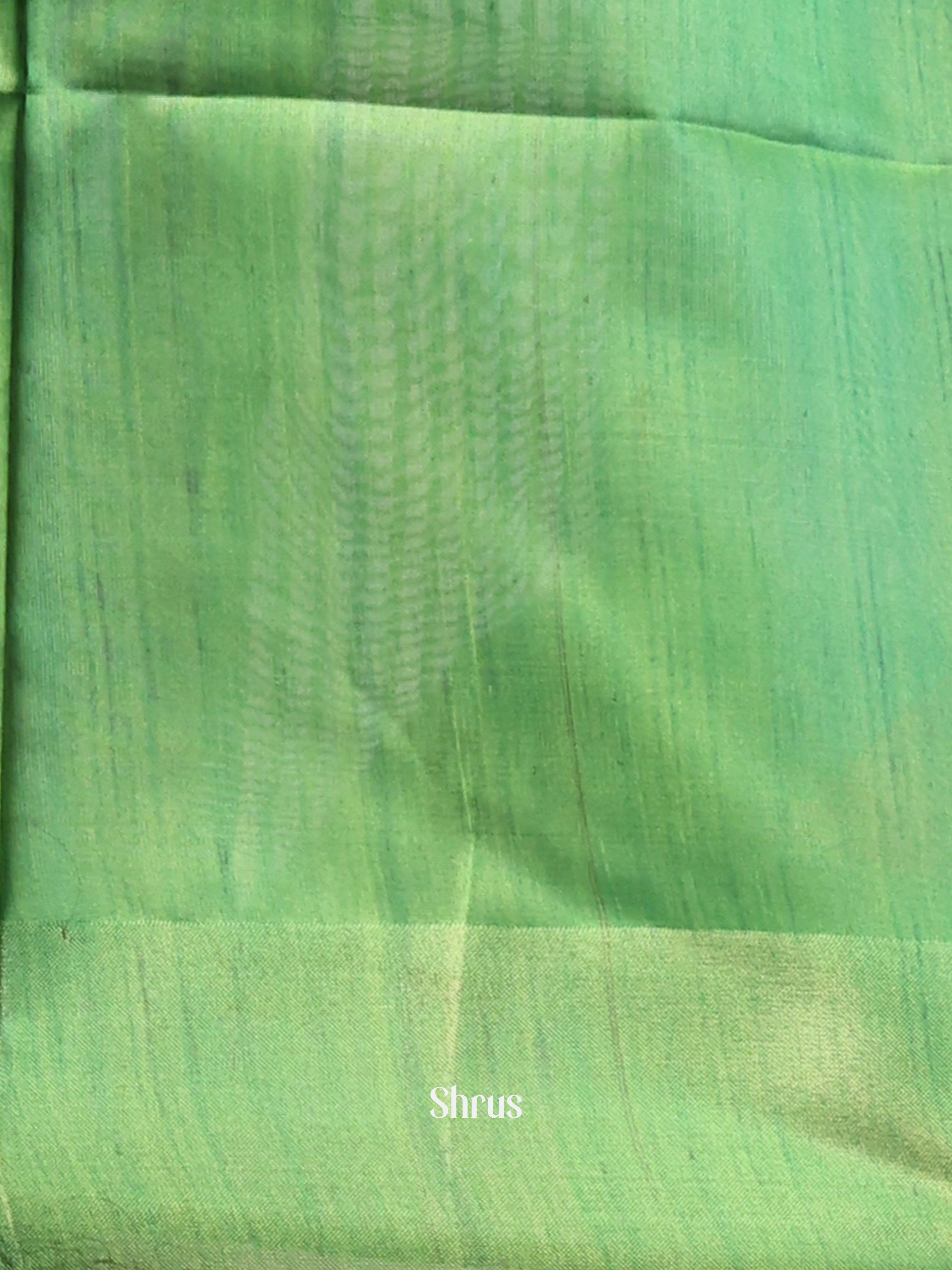 Peach & Green - Champa semitussar Saree