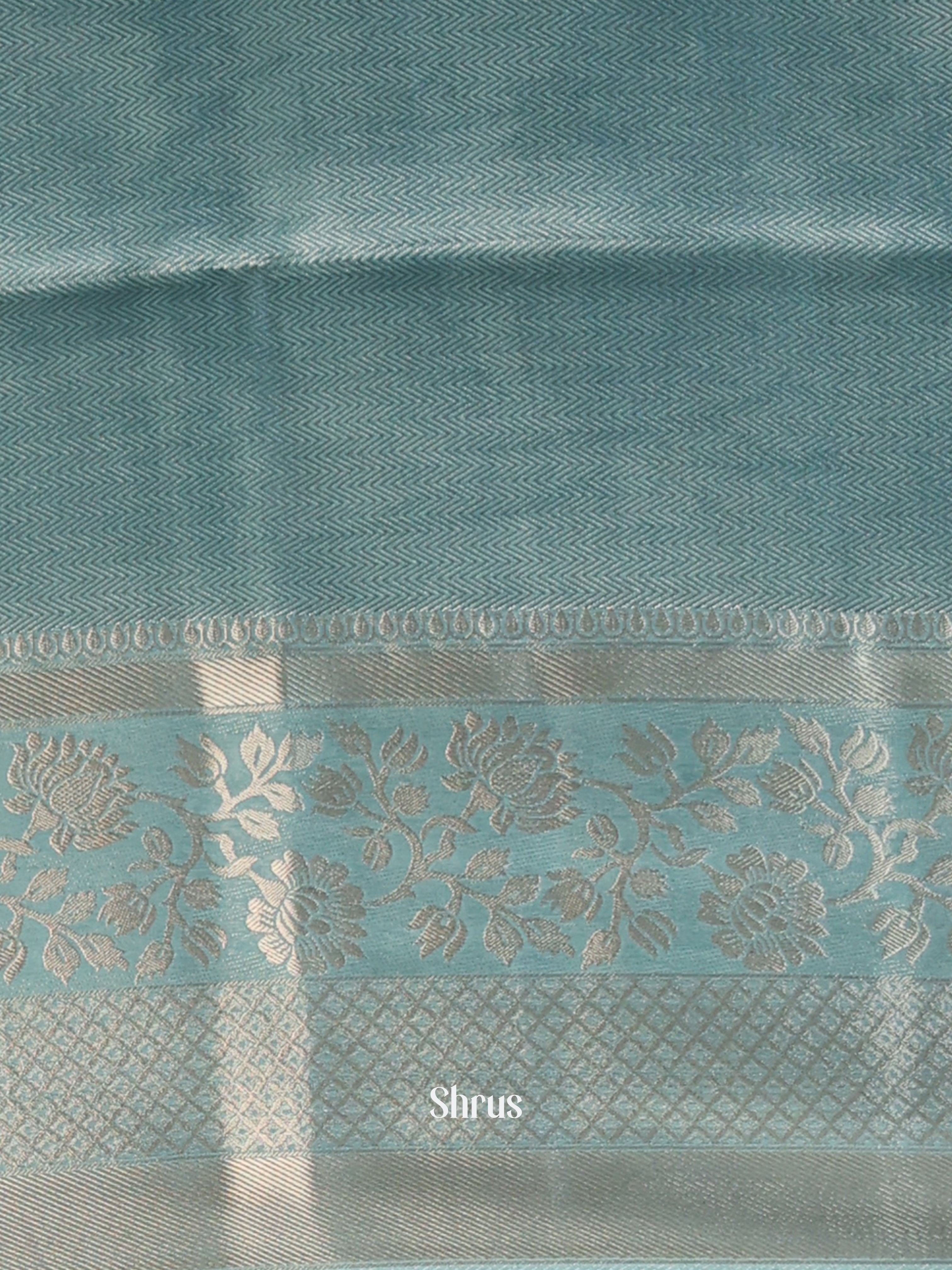 Blue - Printed chanderi