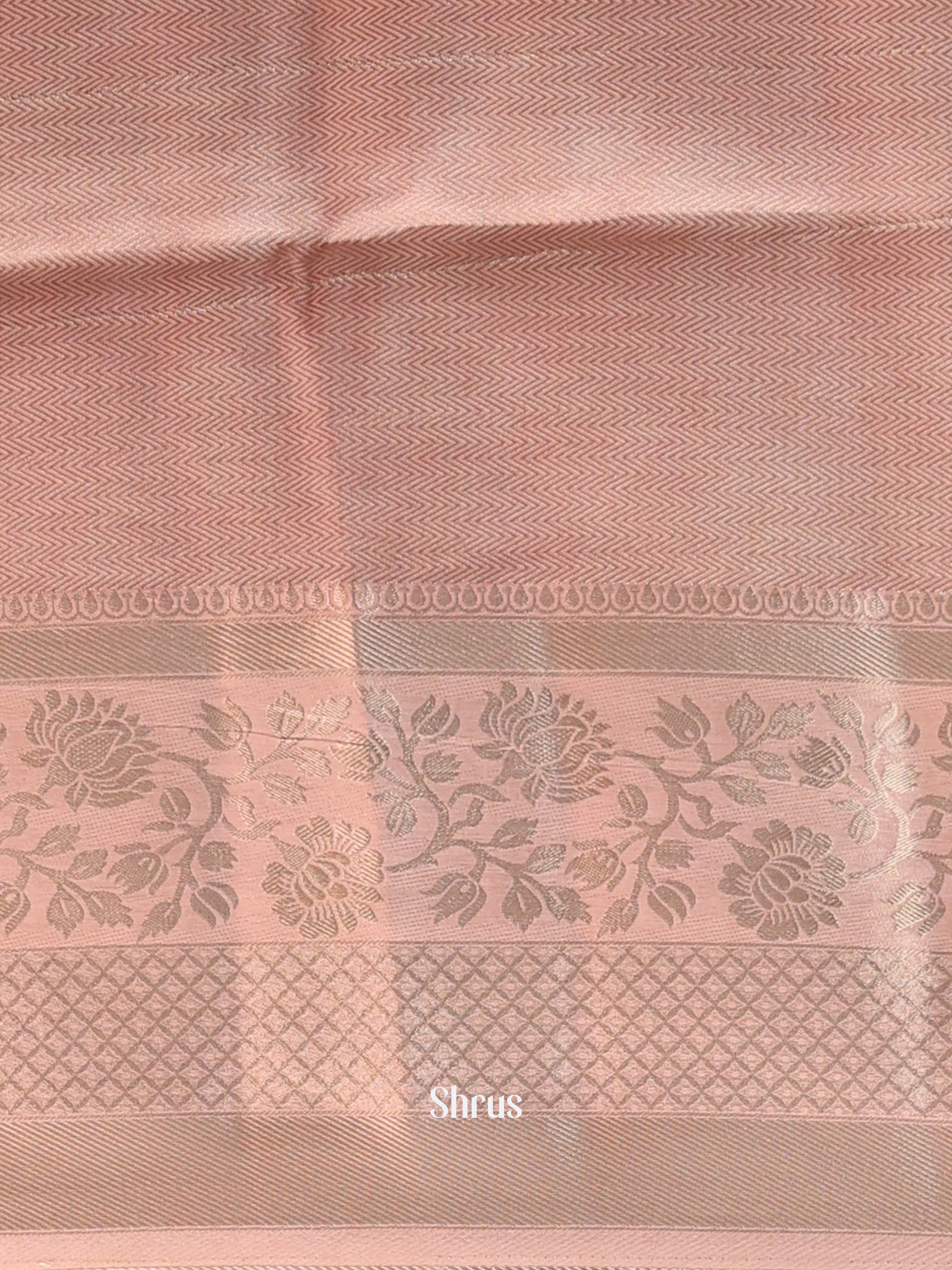 Pink- Printed chanderi Saree