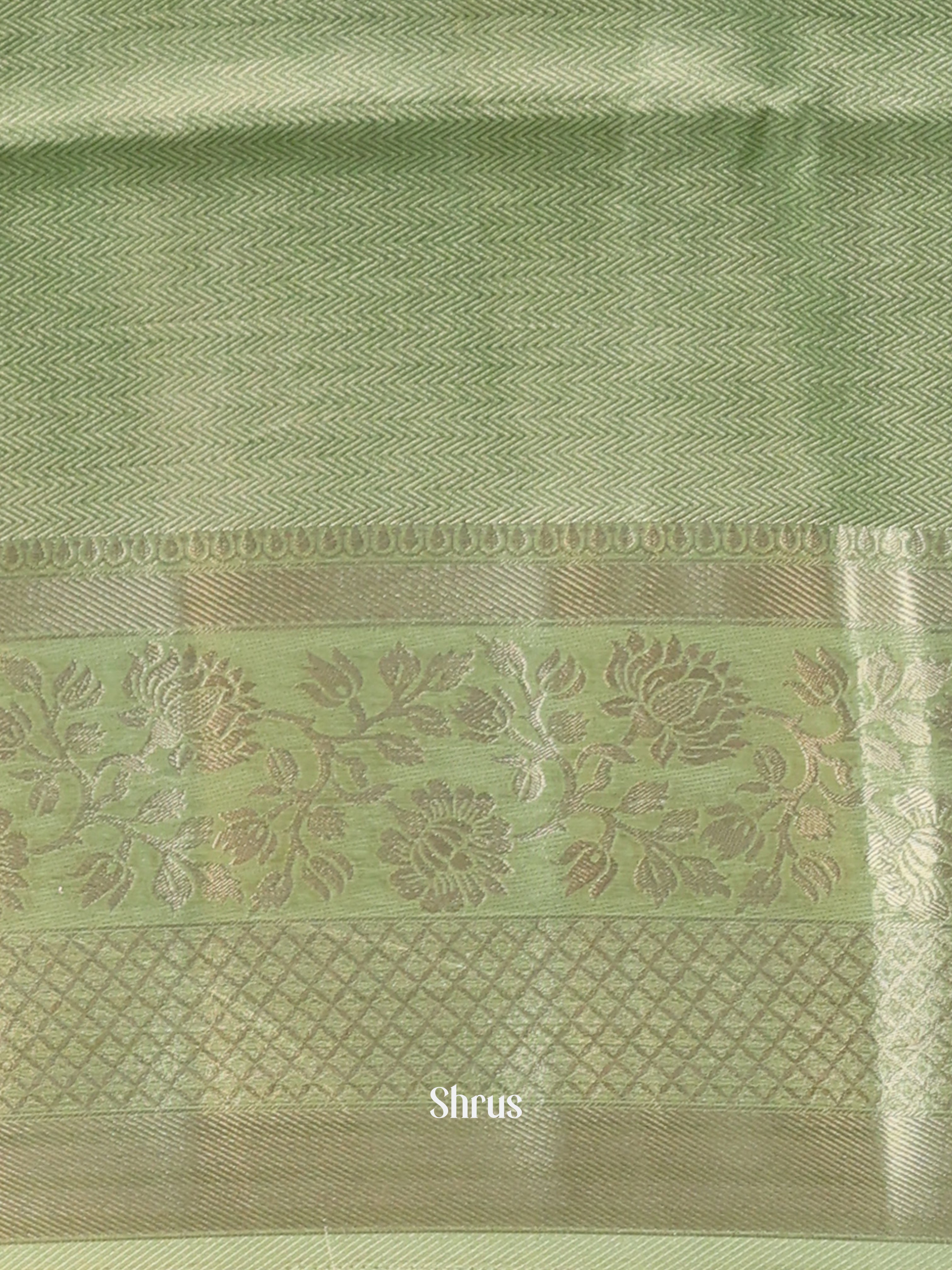 Lite Green - Printed chanderi Saree