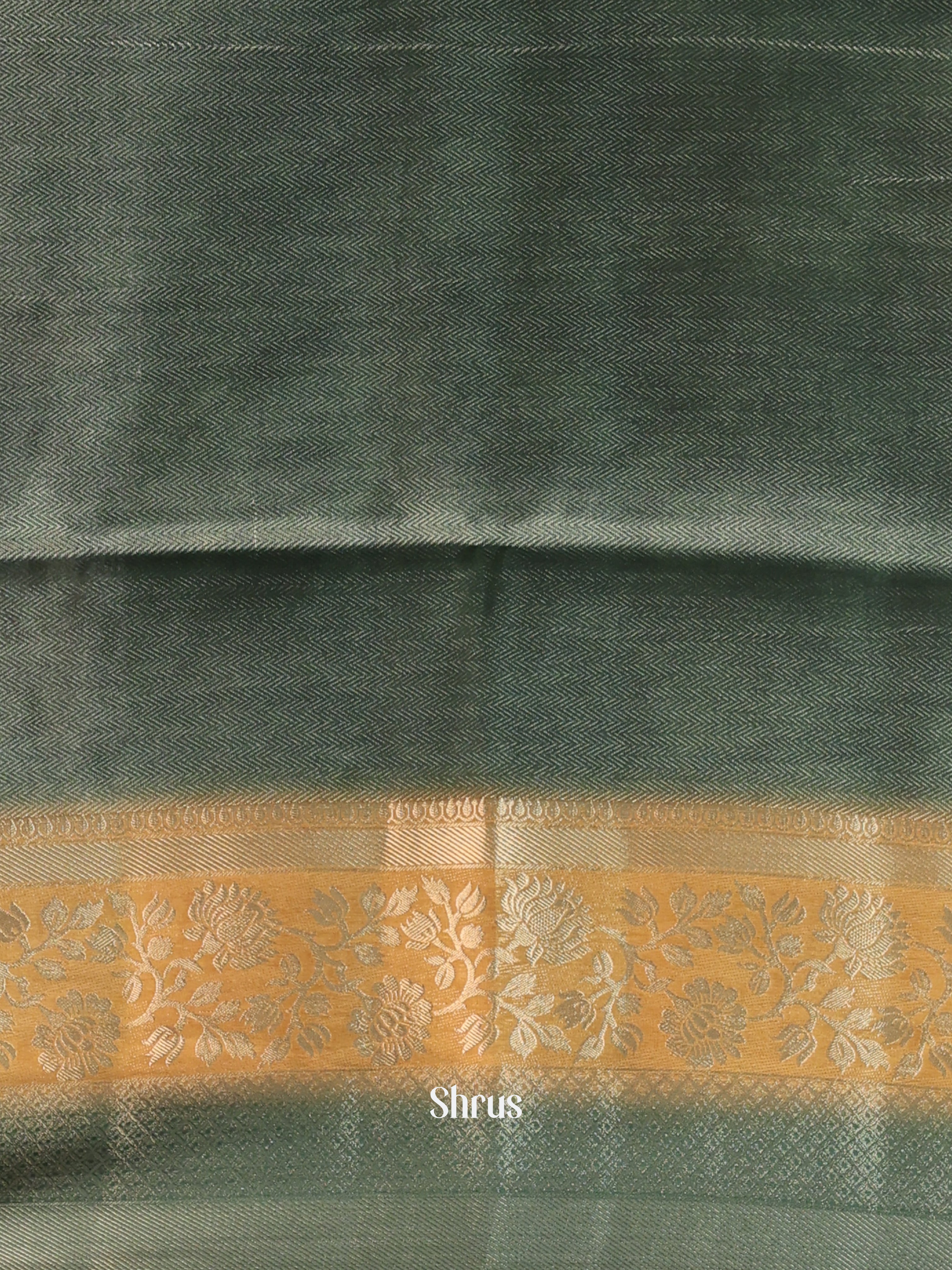 Lite Green & Green - Printed chanderi Saree