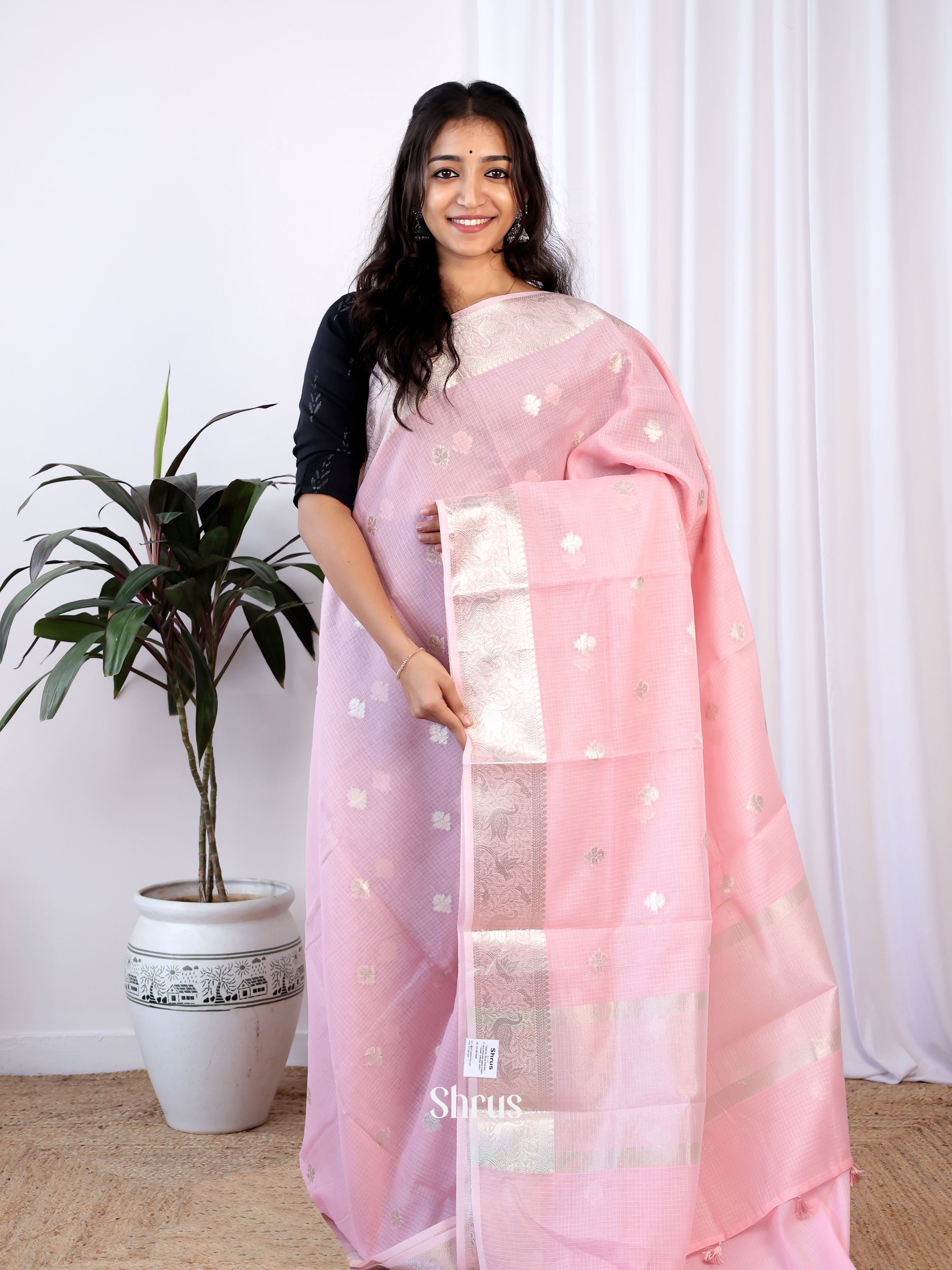 Pink - Kora Banarasi Saree