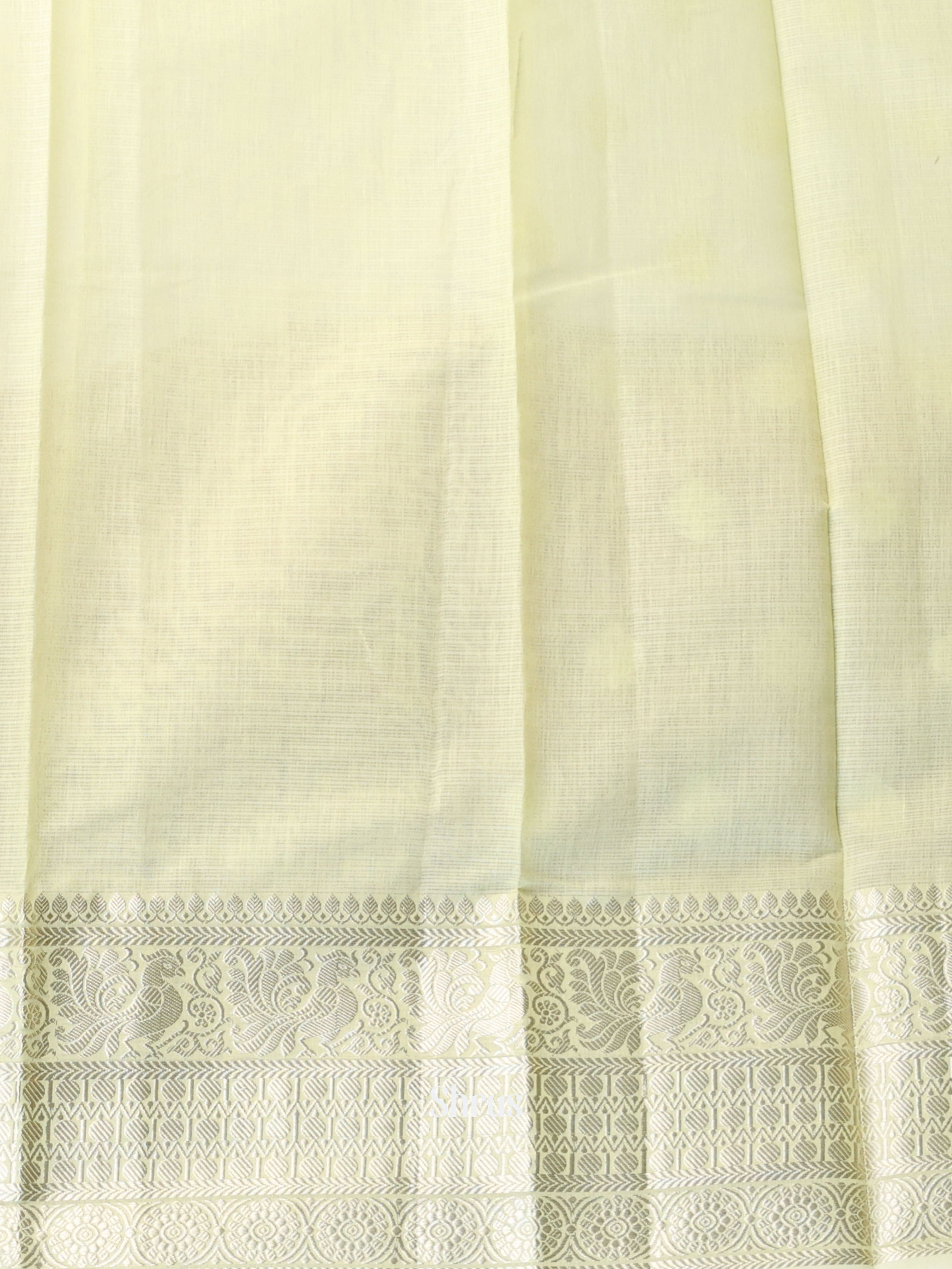 Lite Lime Yellow- Kora Banarasi Saree