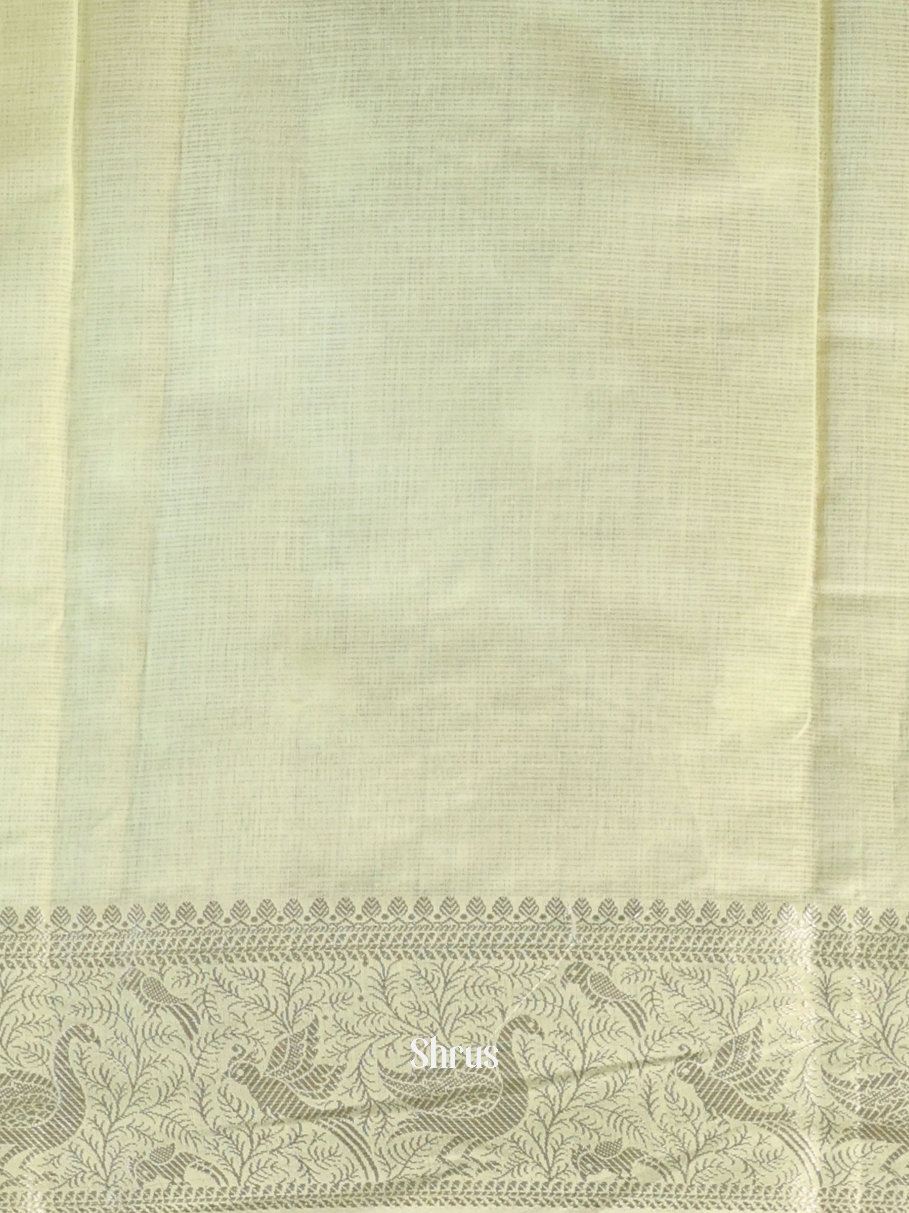 Lime Yellow - Kora Banarasi Saree