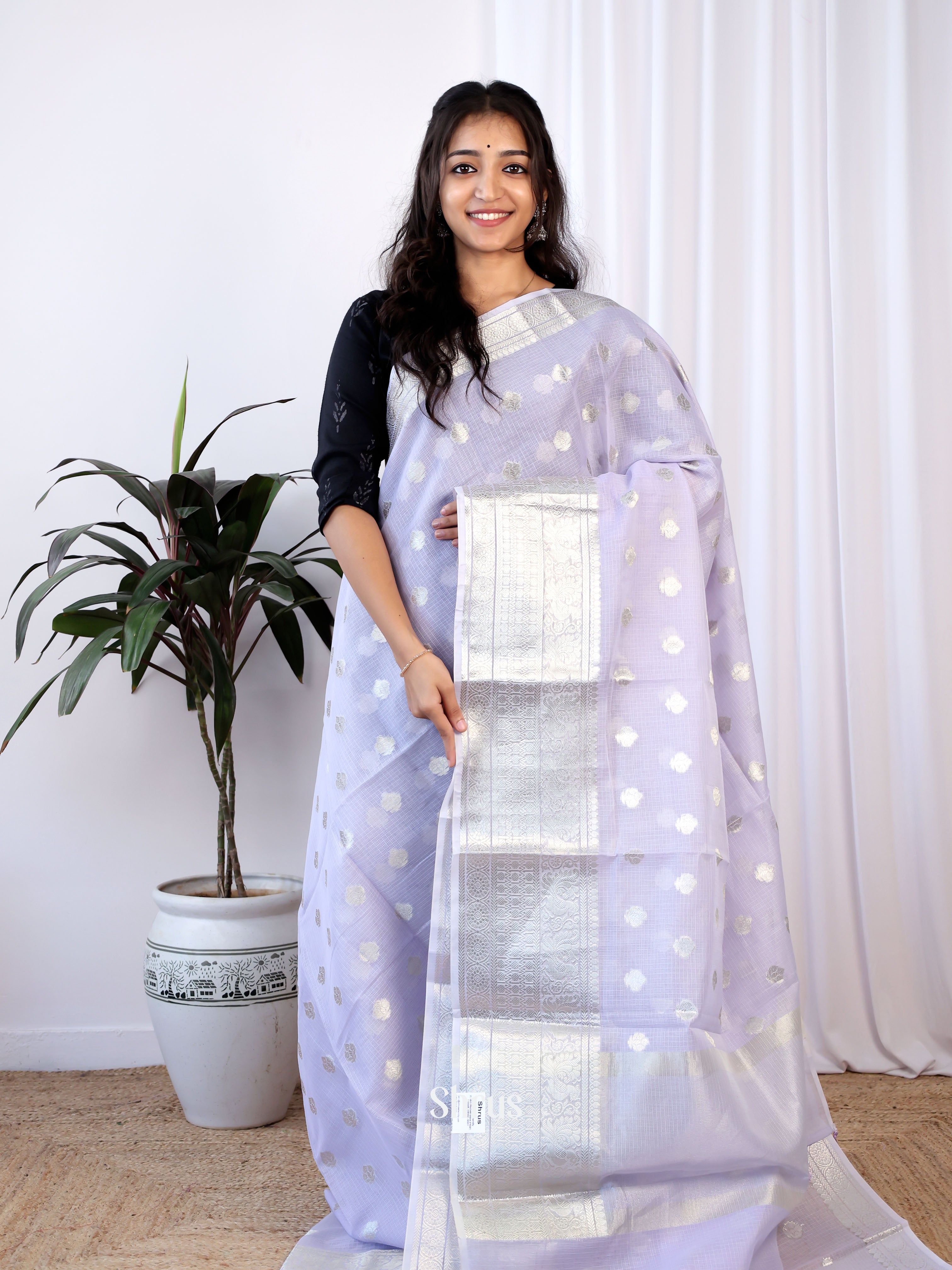 Lavender - Kora Banarasi Saree